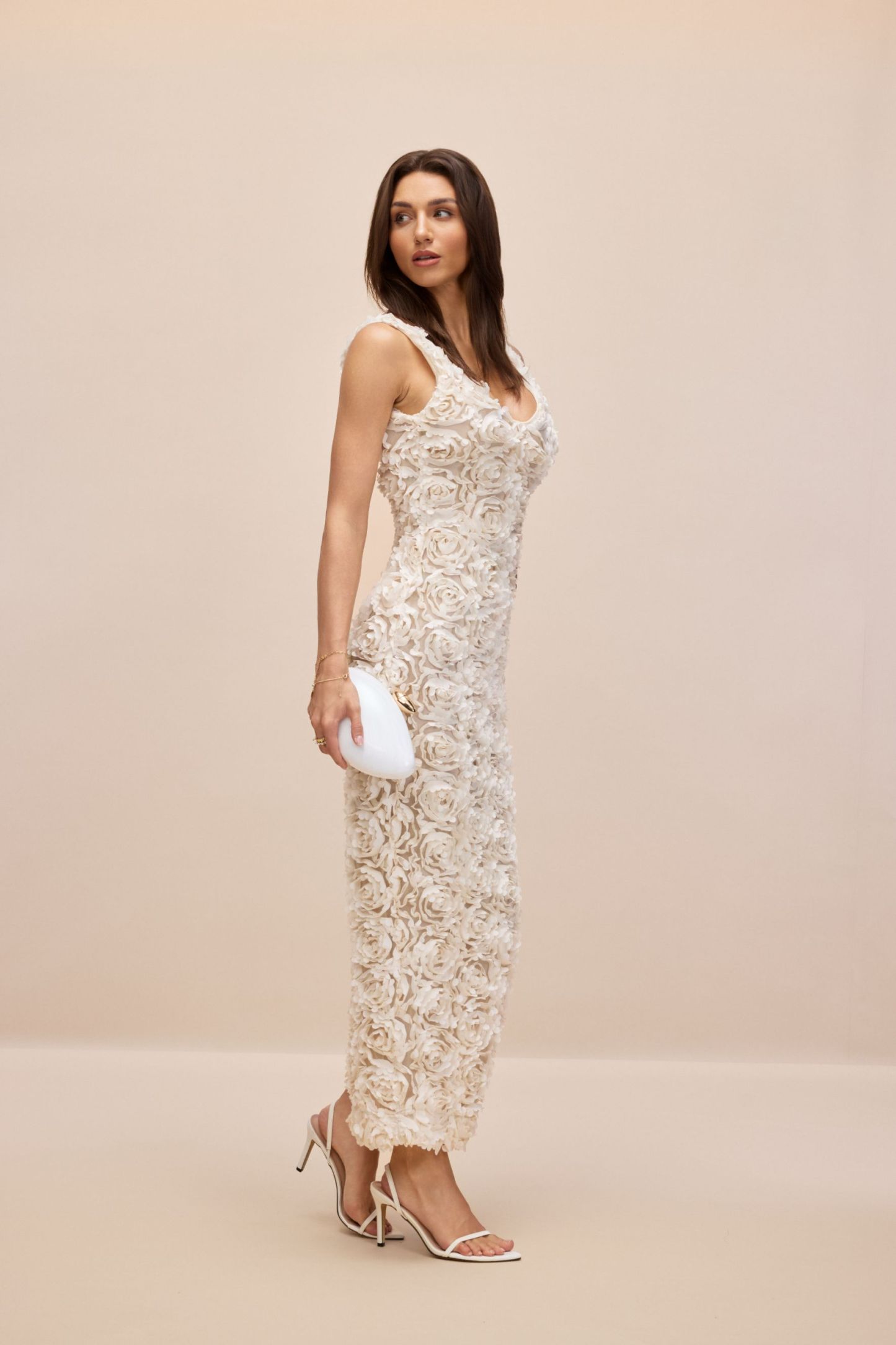 Venus Floral Applique Sleeveless Maxi Dress