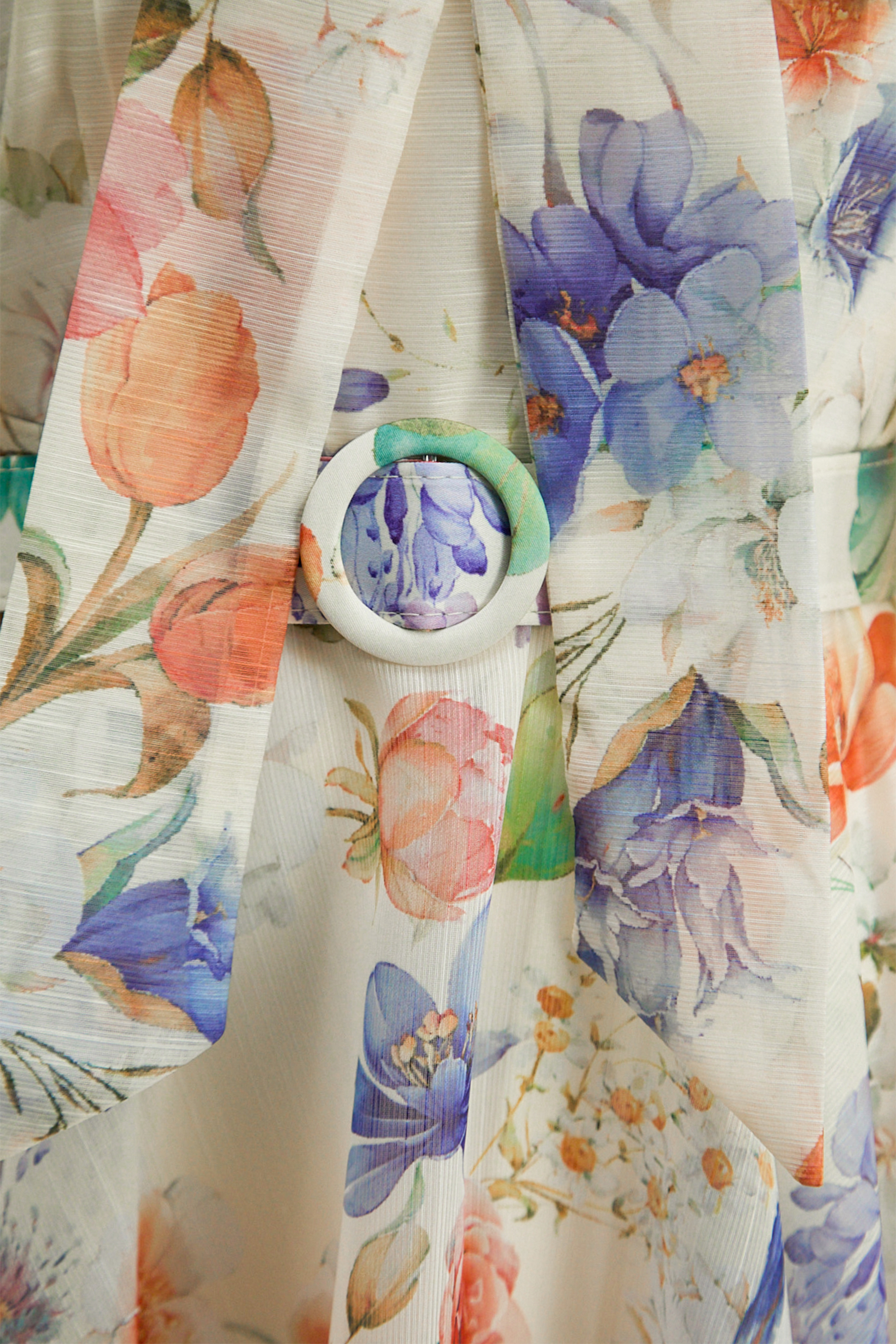Pretty Darling Beige Floral Print Puff Sleeve Maxi Dress
