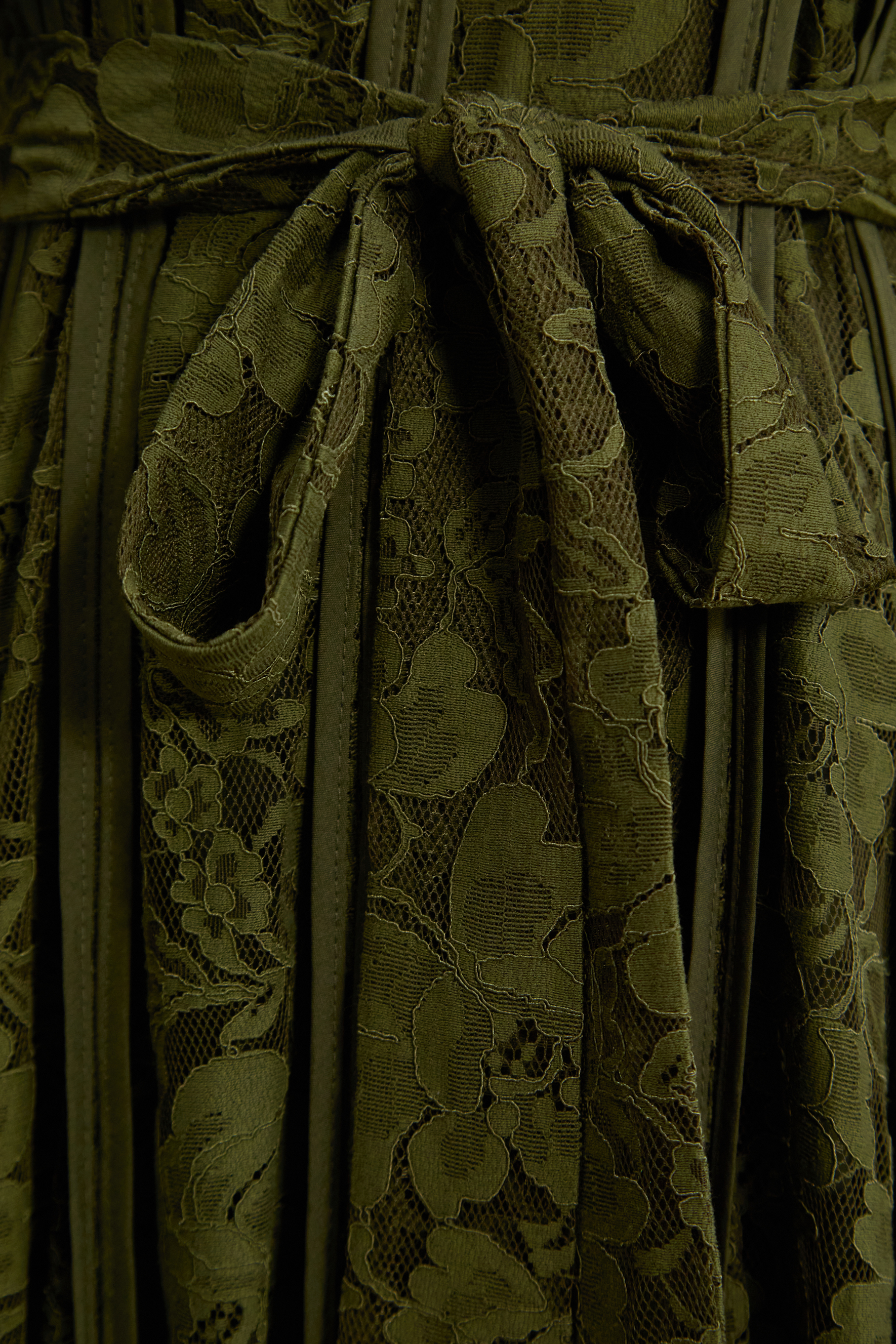 The Best Gift Olive Green Bell Sleeve Lace Maxi Dress