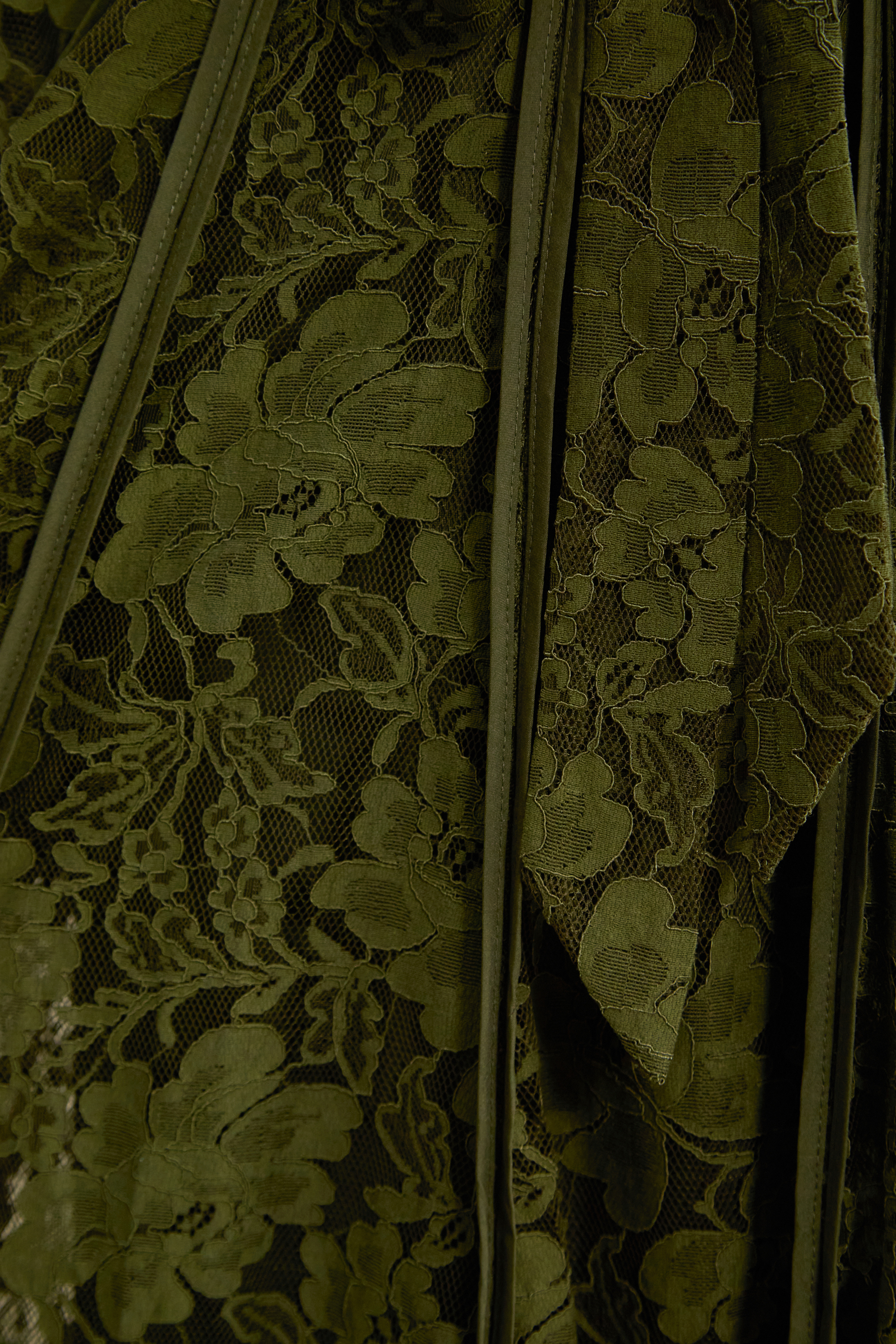 The Best Gift Olive Green Bell Sleeve Lace Maxi Dress