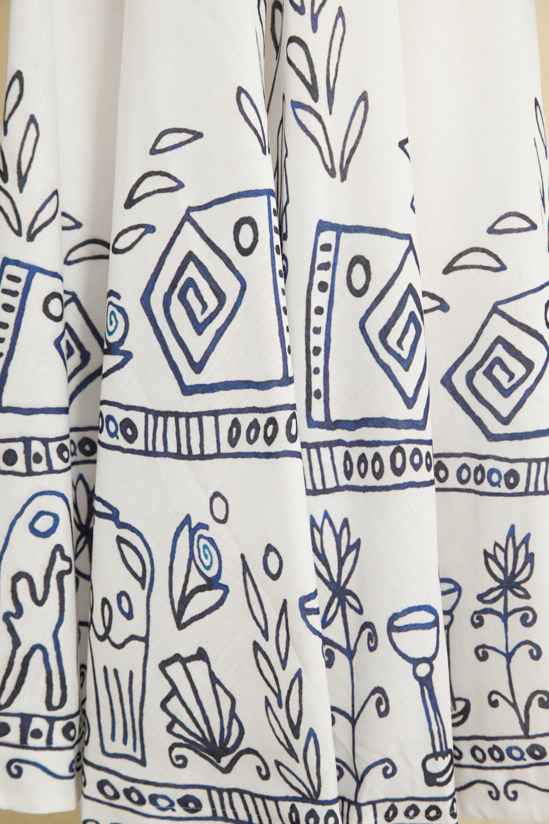 Garden Explorer White Printed Bow Strap Maxi Dress