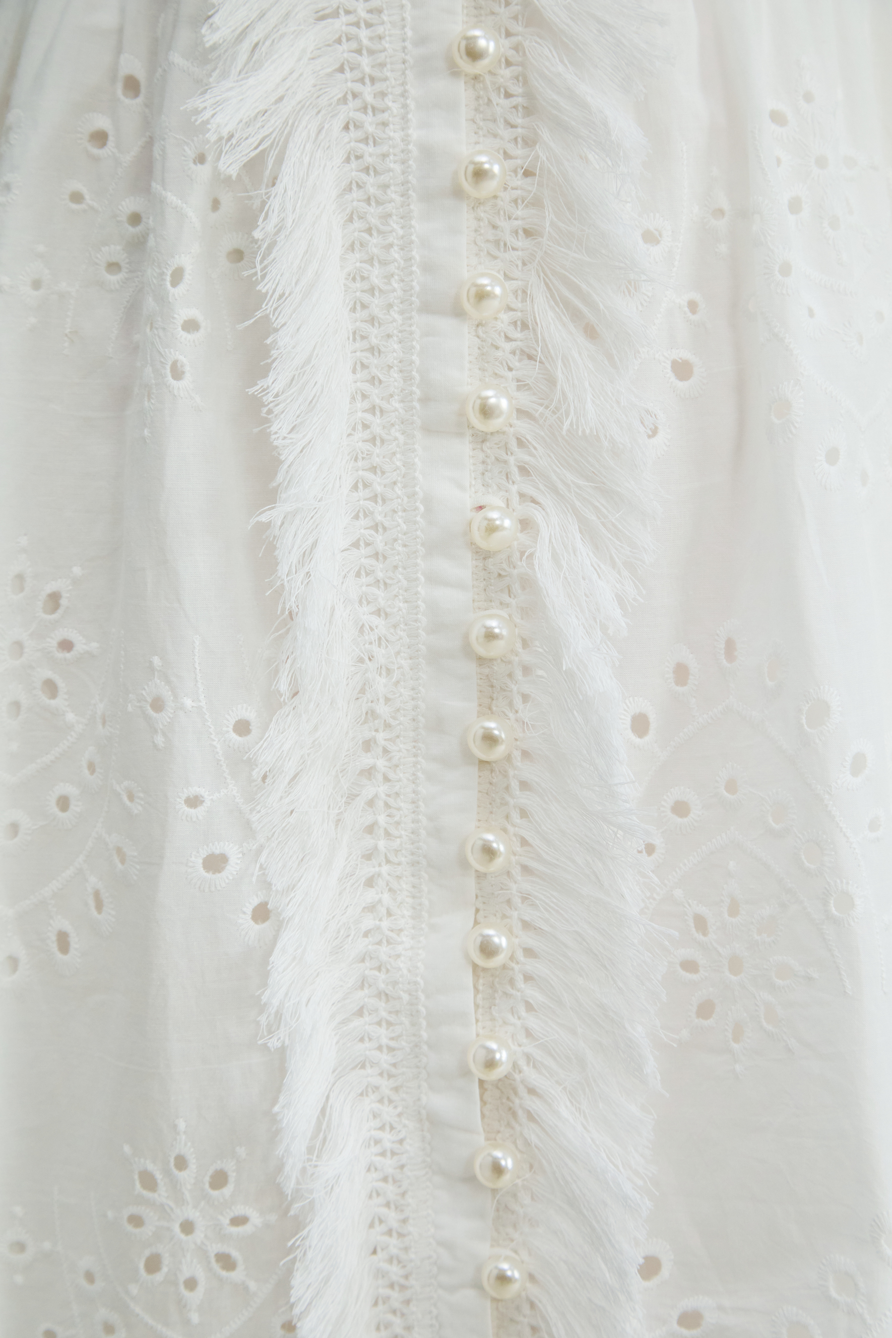 Coveted Confidence White Eyelet Embroidery Ruffled Strap Maxi Dress