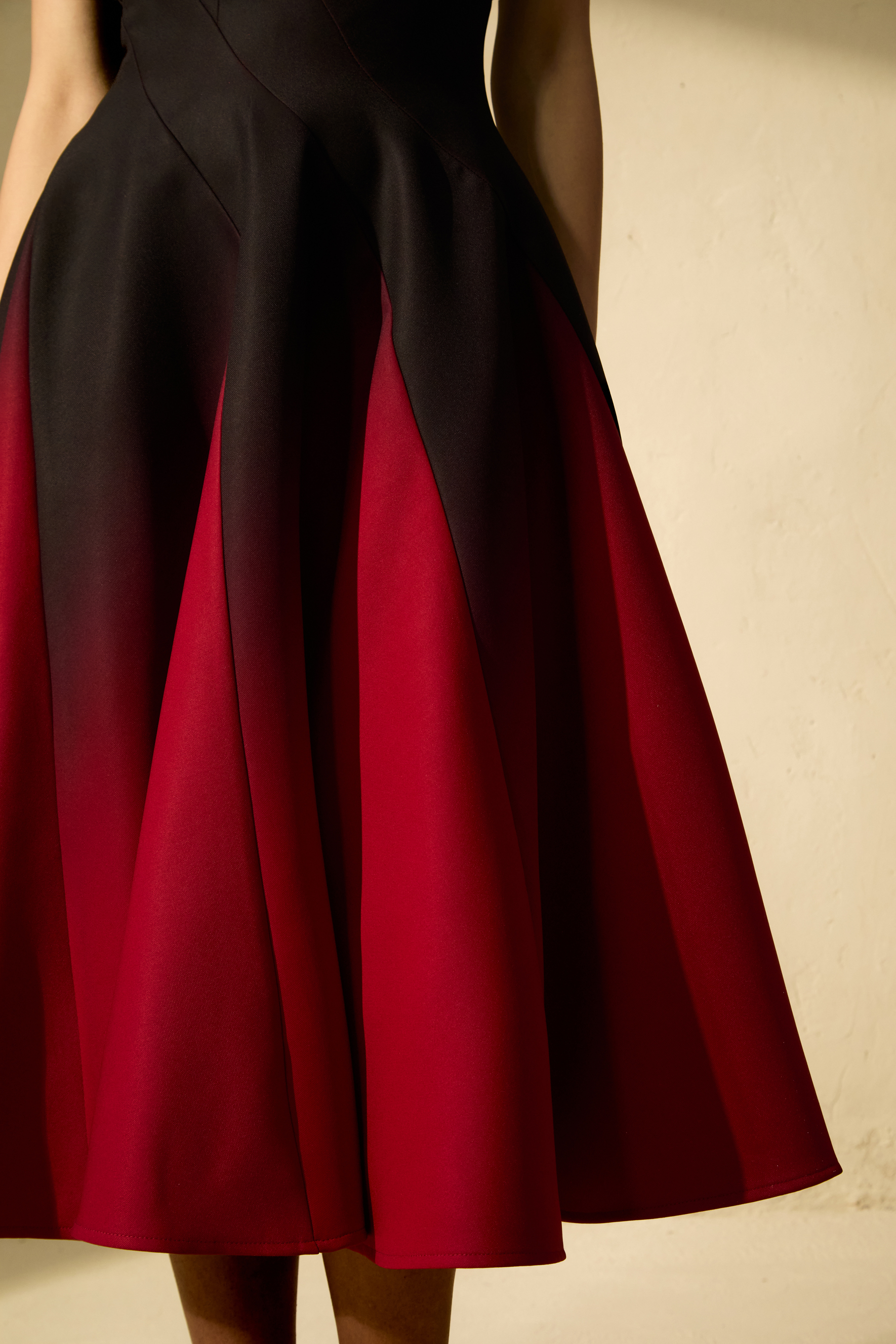 Beautiful Perception Black Ombre Strapless Midi Dress