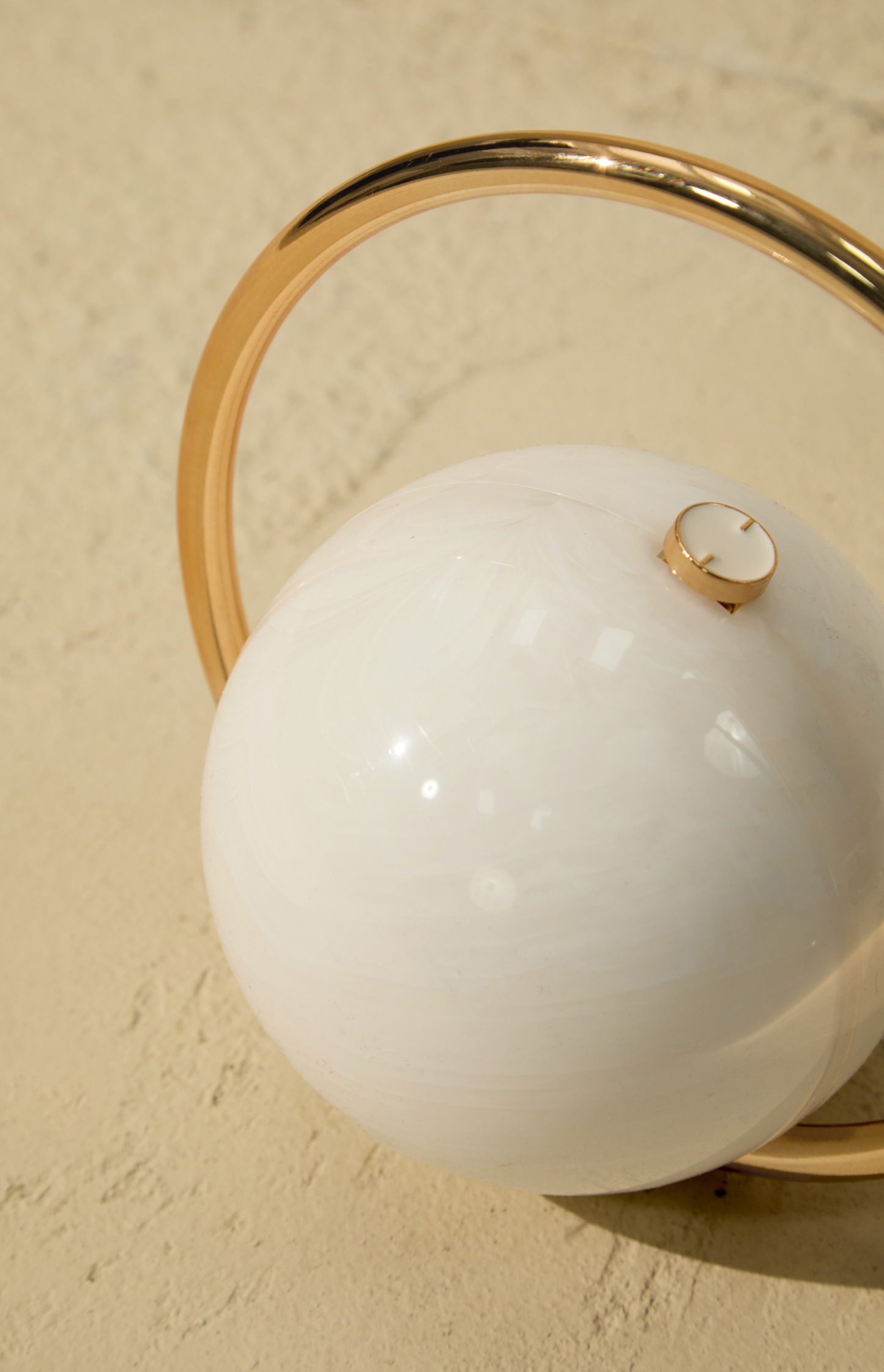 Circular Acrylic Ring Handle Clutch Bag