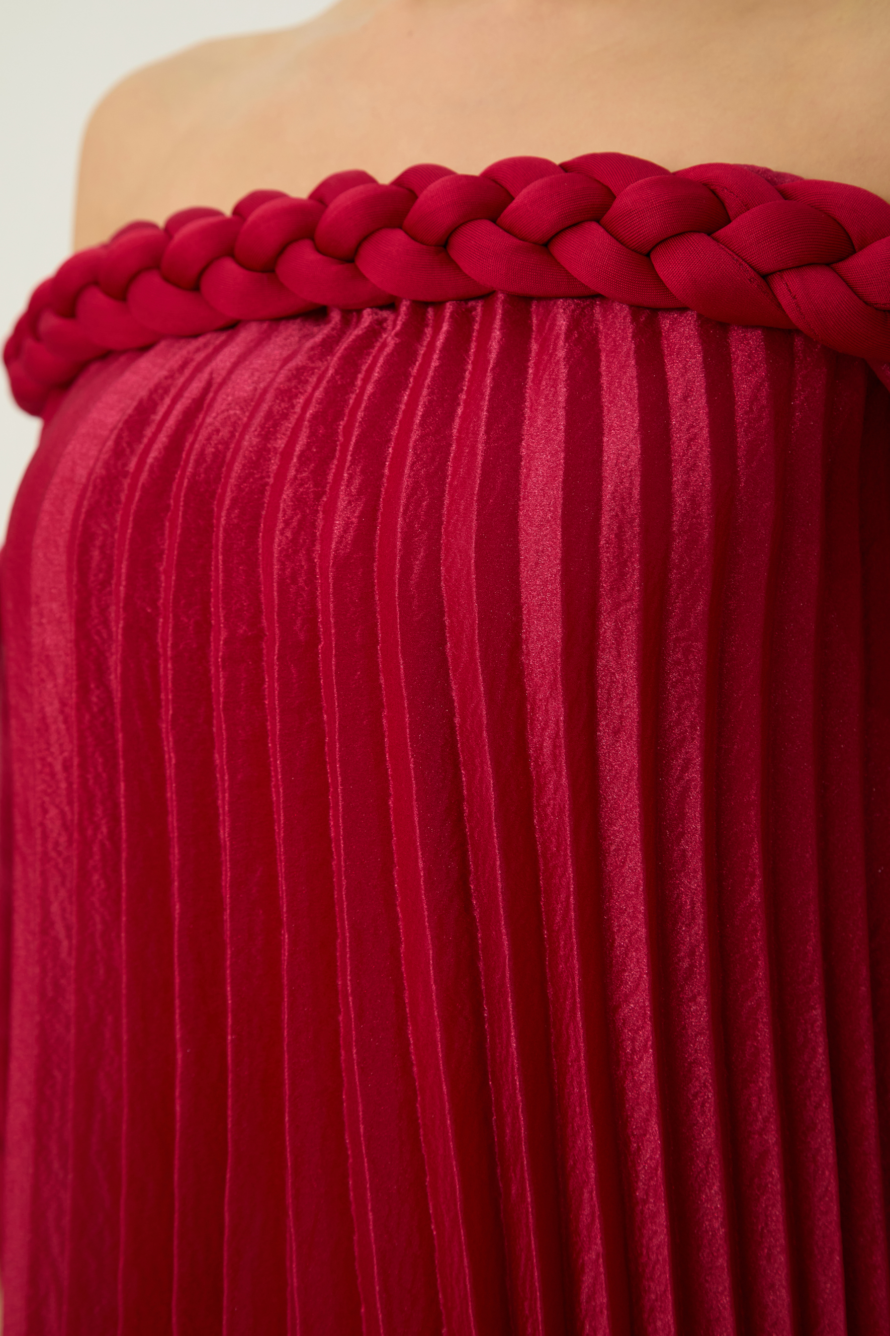 My Favorite Day Burgundy Off-Shoulder Braided Maxi Dress