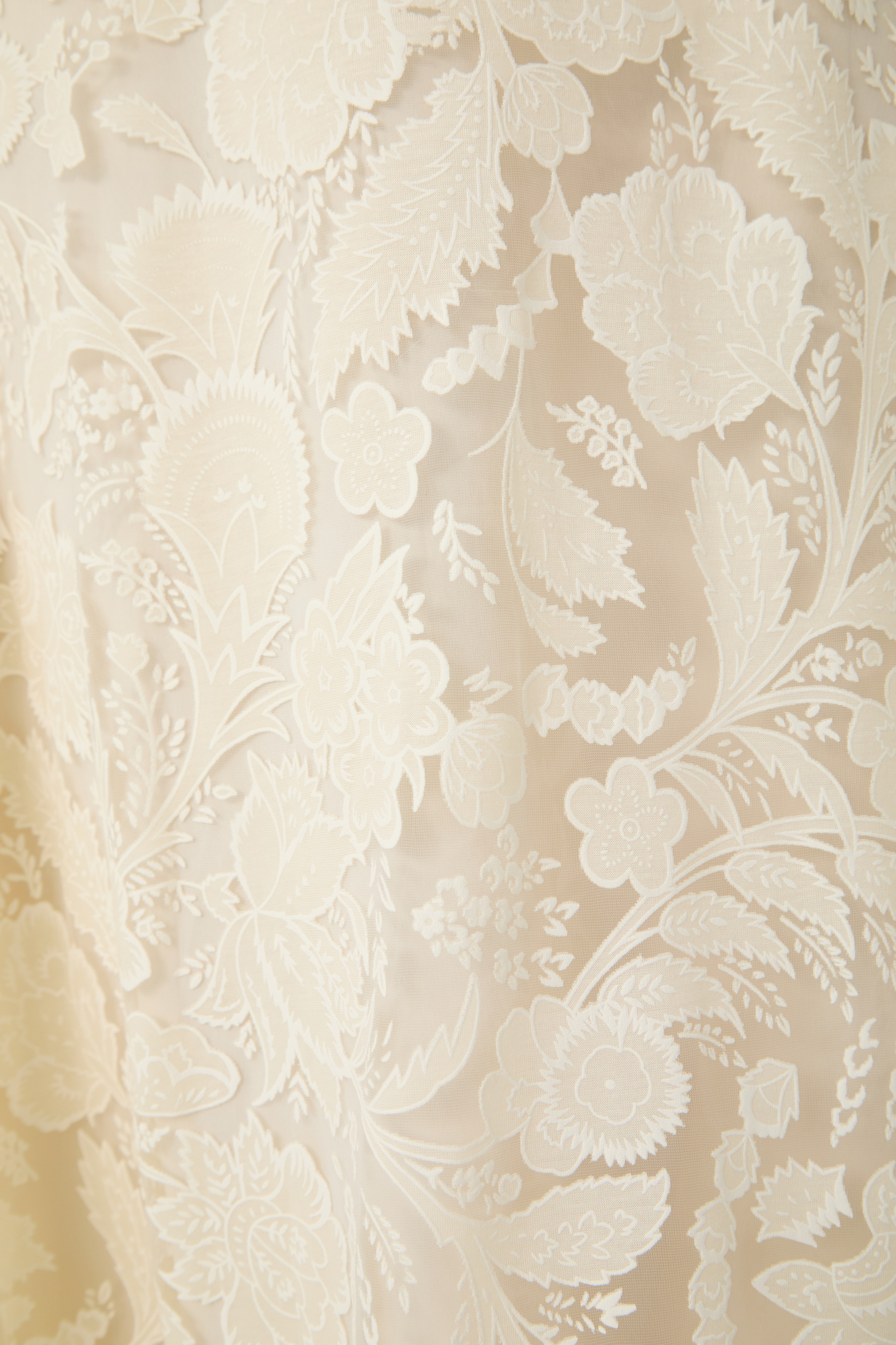 Tickets To Paradise Beige Floral Embellished Jacket & Skirt Set