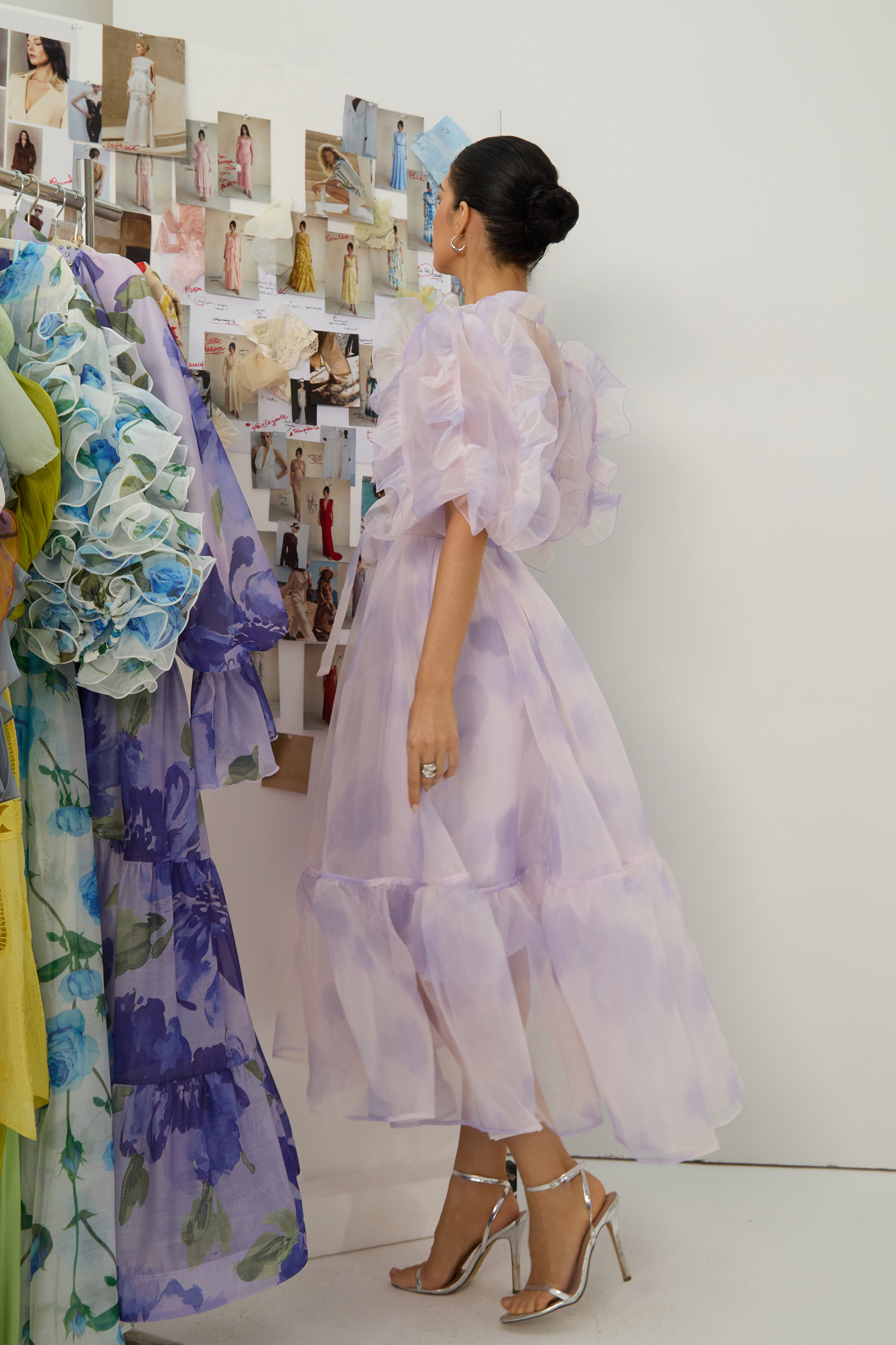 Dream Kiss Purple Puff Sleeve Ruffle Maxi Dress