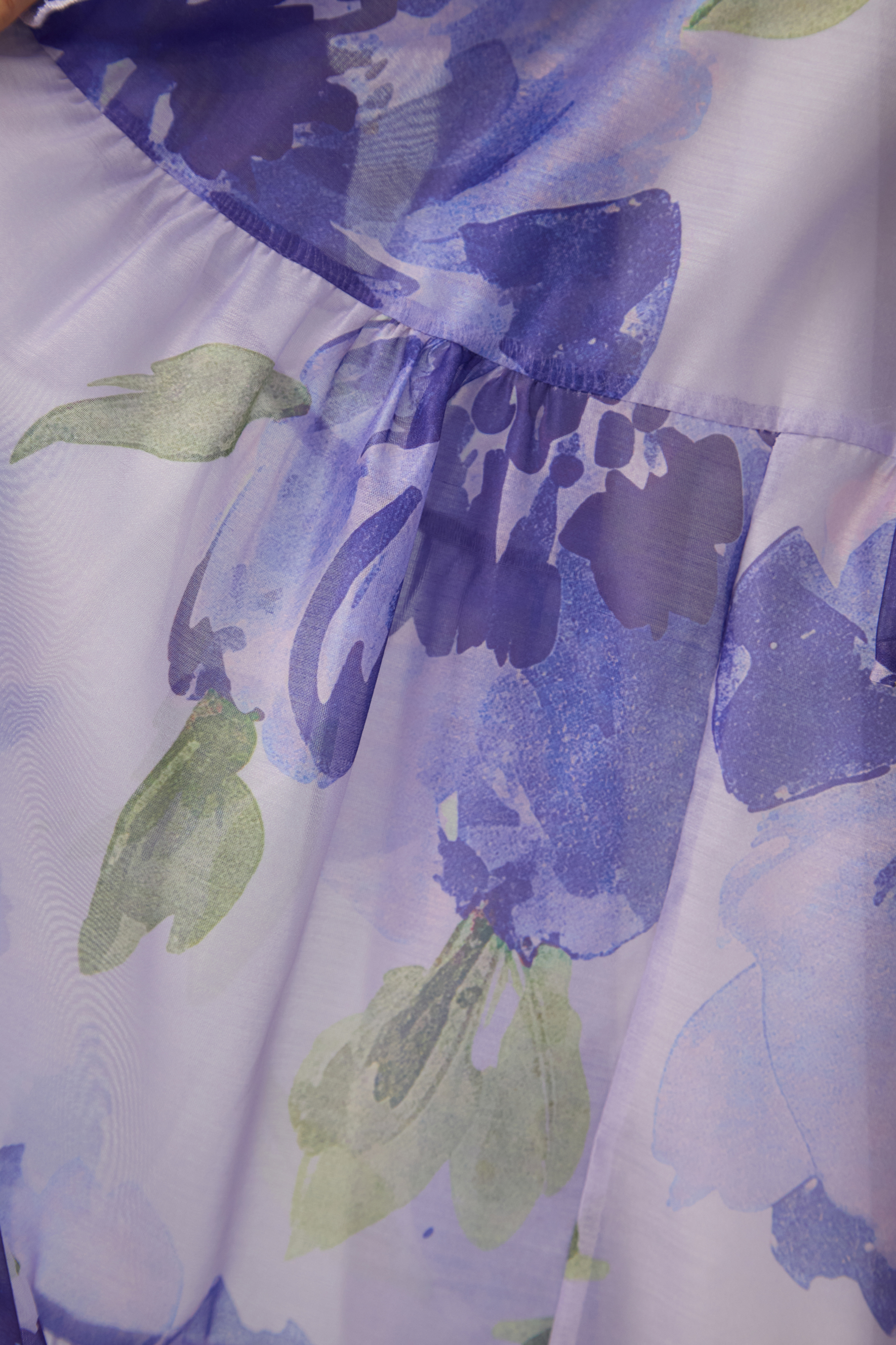 Dreaming Of Elegance Purple Floral Print Tiered Maxi Dress