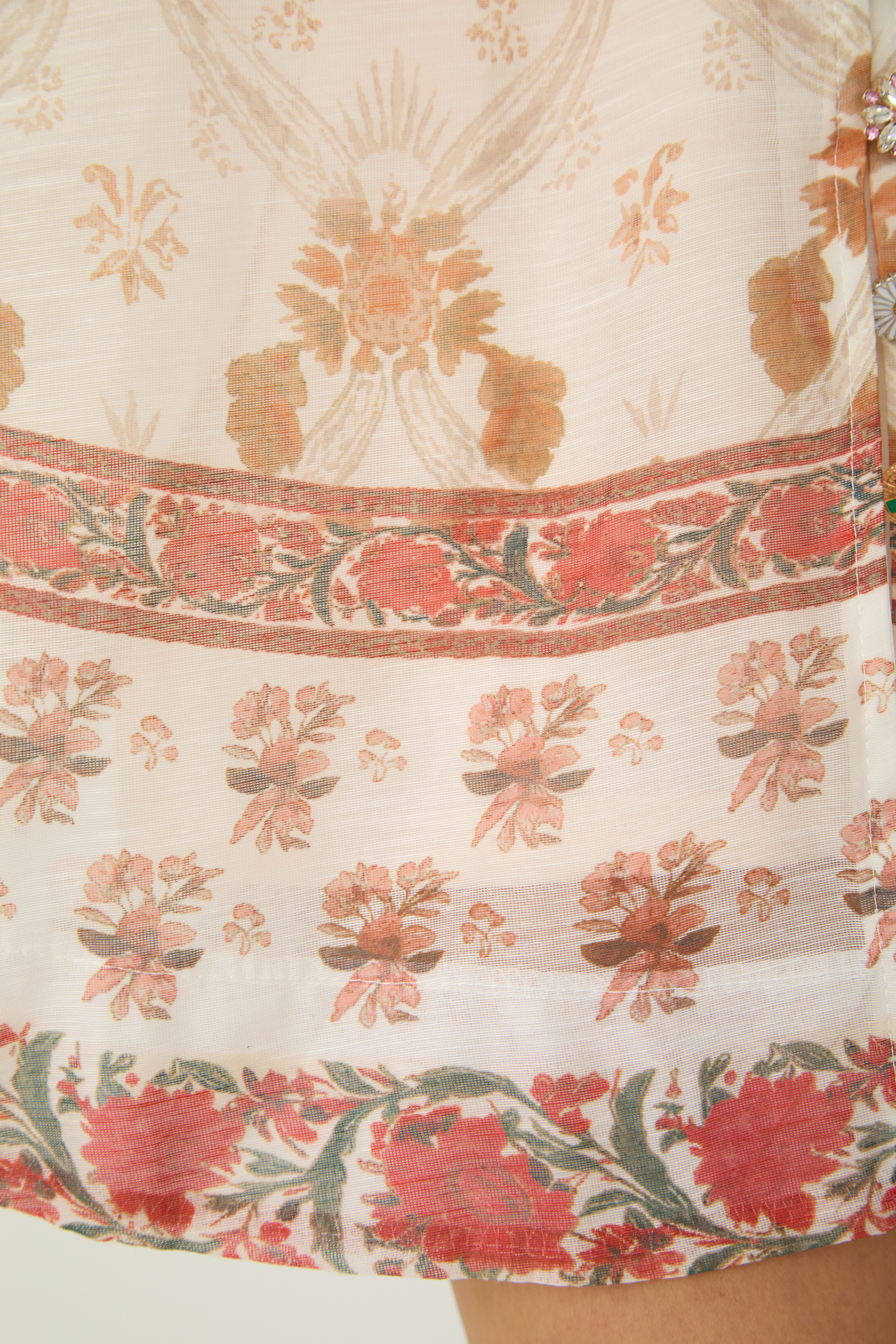 Confident Sensation Beige Balloon Sleeve Floral Print Mini Dress