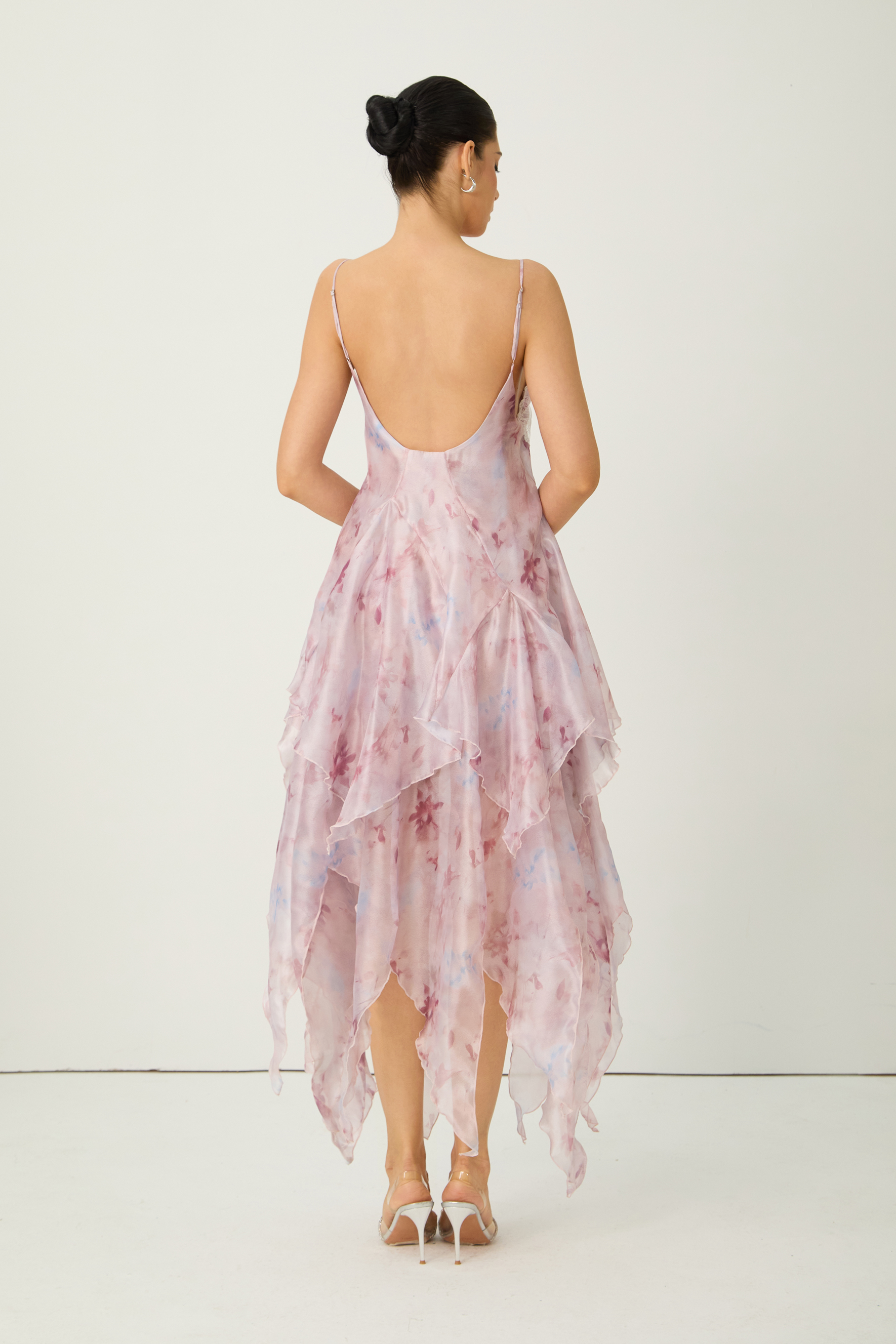 Simply Pretty Purple Floral Print V-Neck Maxi Dress