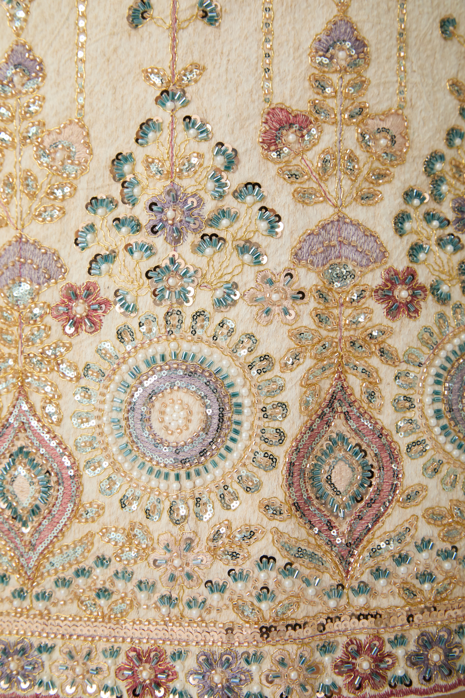 Glamorous Choice Beige Sequin Embroidered Sleeveless Mini Dress