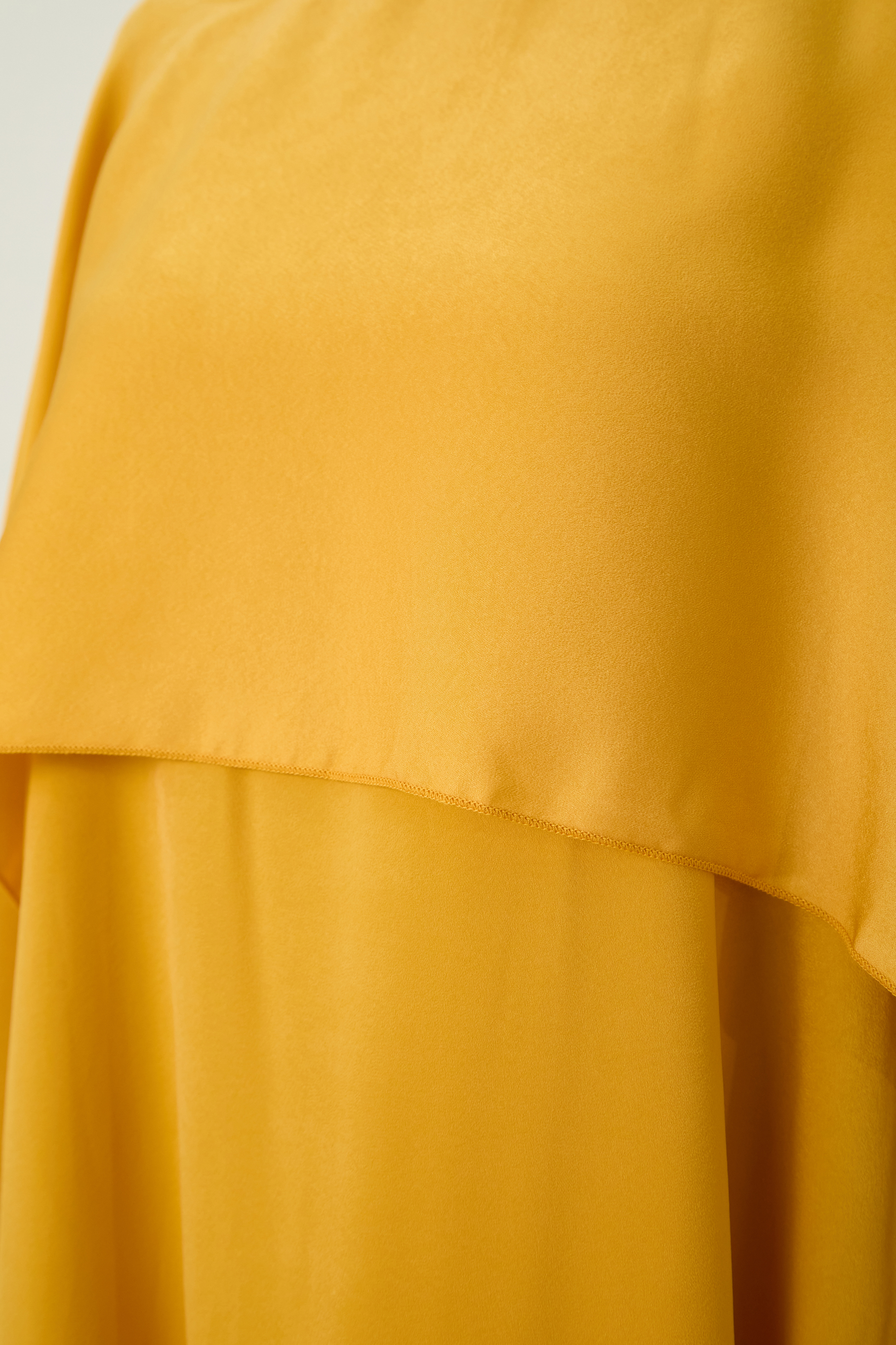 Bright Season Yellow Cape Sleeve Maxi Dress