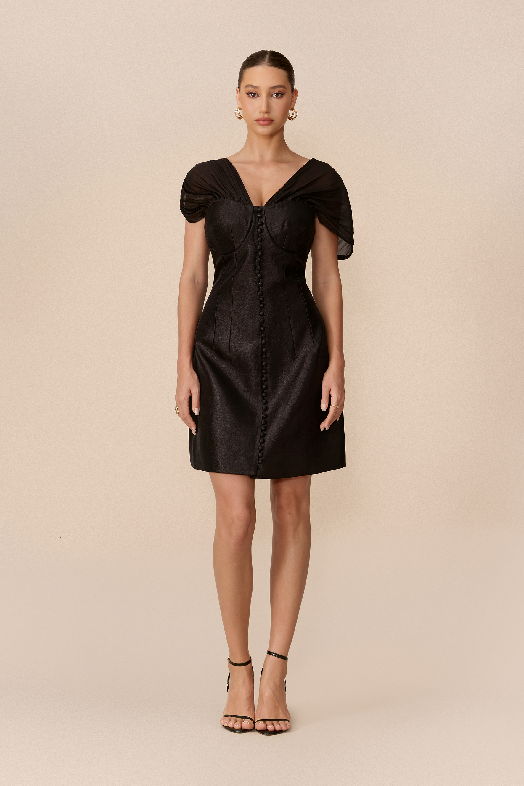 Dark Romance Black Off Shoulder Corset Mini Dress