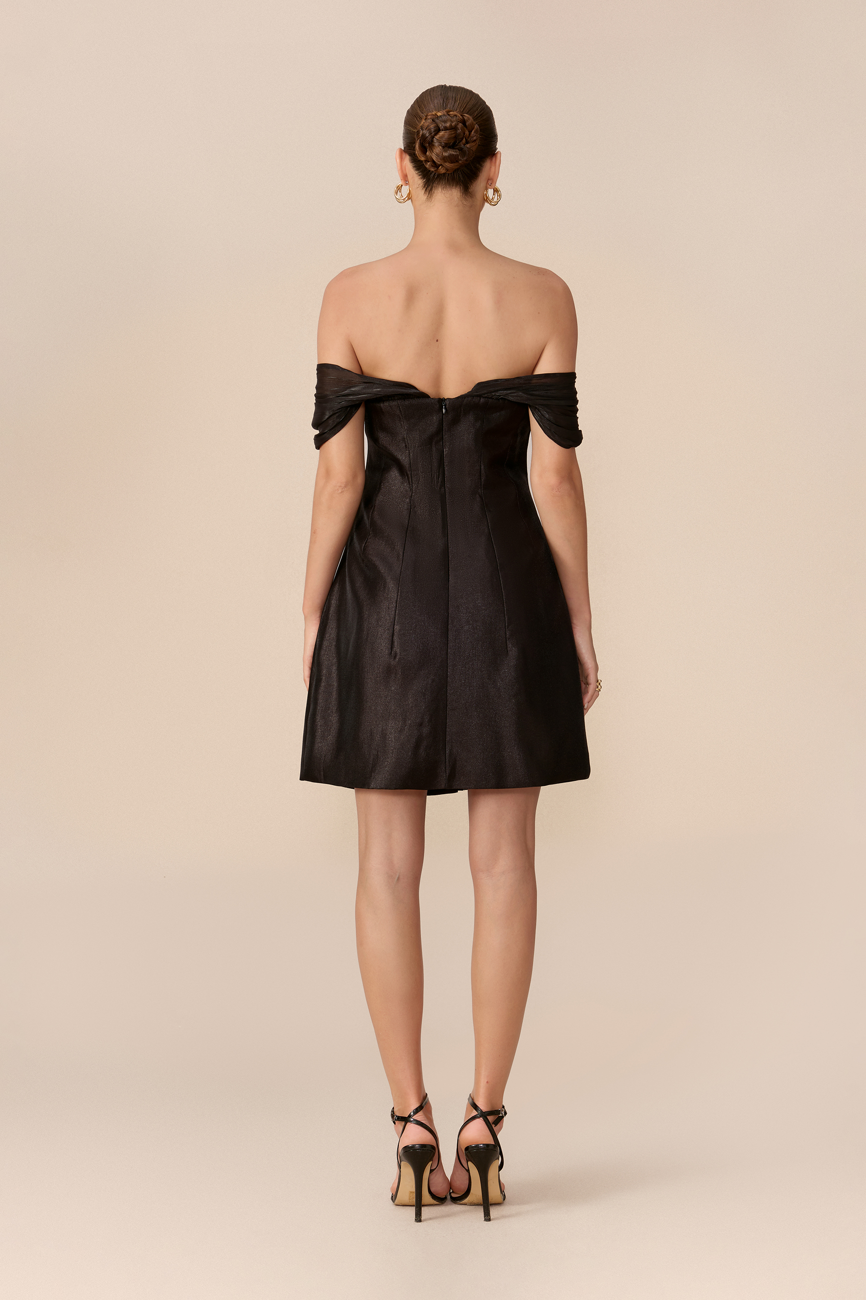 Dark Romance Black Off Shoulder Corset Mini Dress