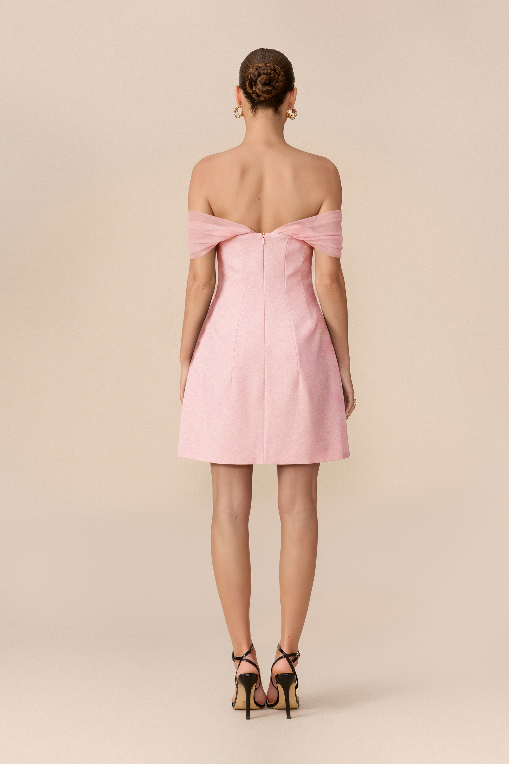 Dark Romance Pink Off Shoulder Corset Mini Dress