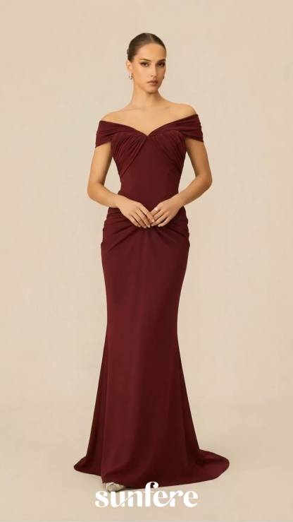 Flirty Vibes Burgundy Off Shoulder Corset Maxi Dress