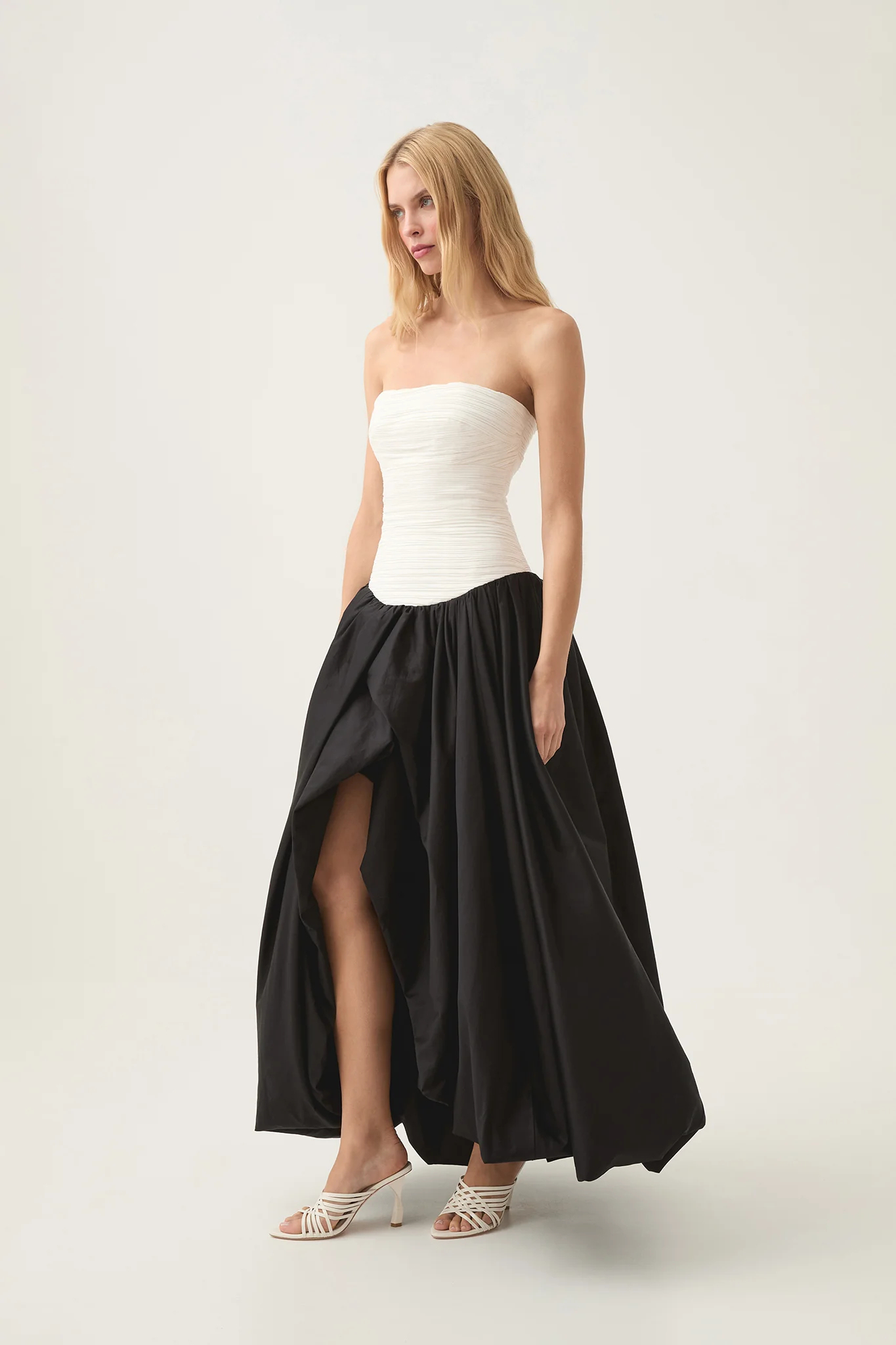 Juliana Floral Print Bubble Hem Maxi Dress