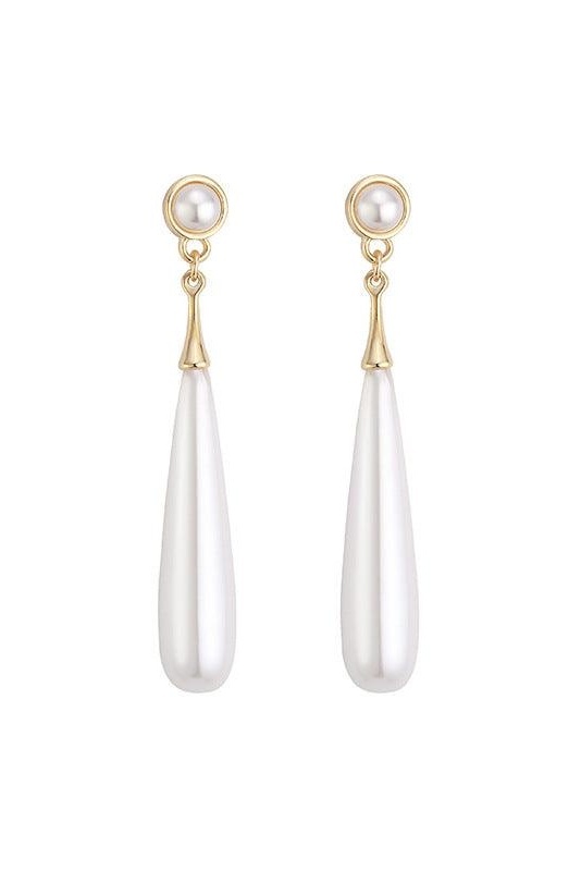 Teardrop Faux Pearl Earrings
