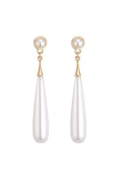 Teardrop Faux Pearl Earrings