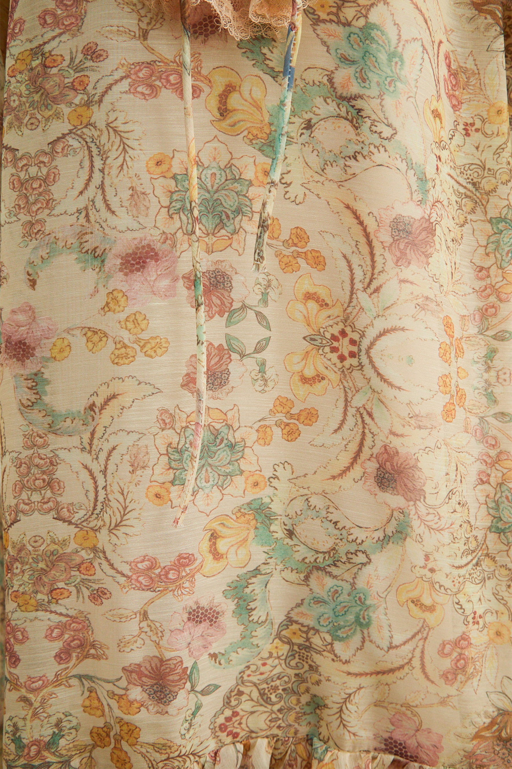 Dreaming In Color Apricot Floral Print Tiered Maxi Dress