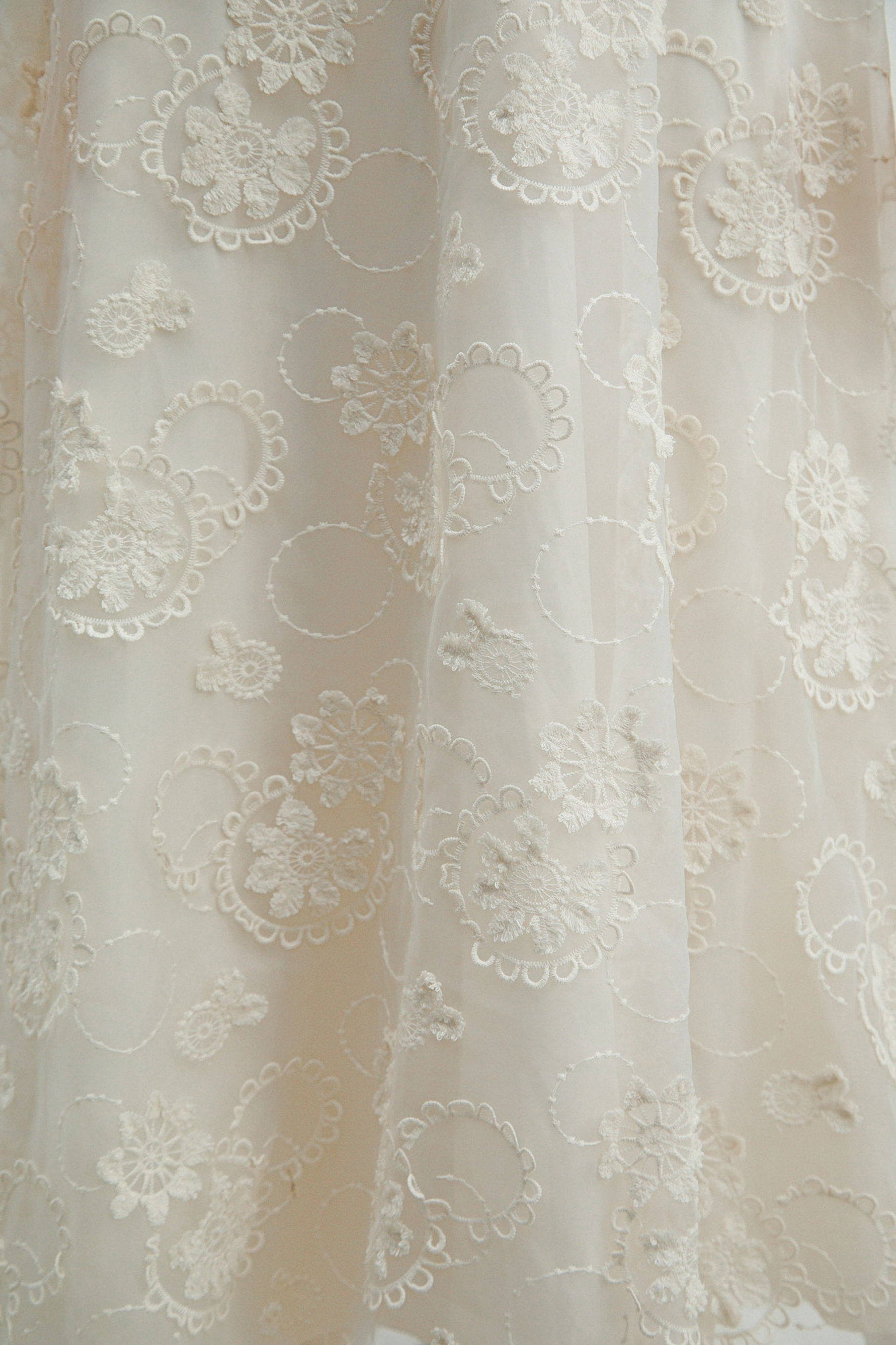 Serenade In The Sun Beige Floral Lace Spaghetti Strap Maxi Dress