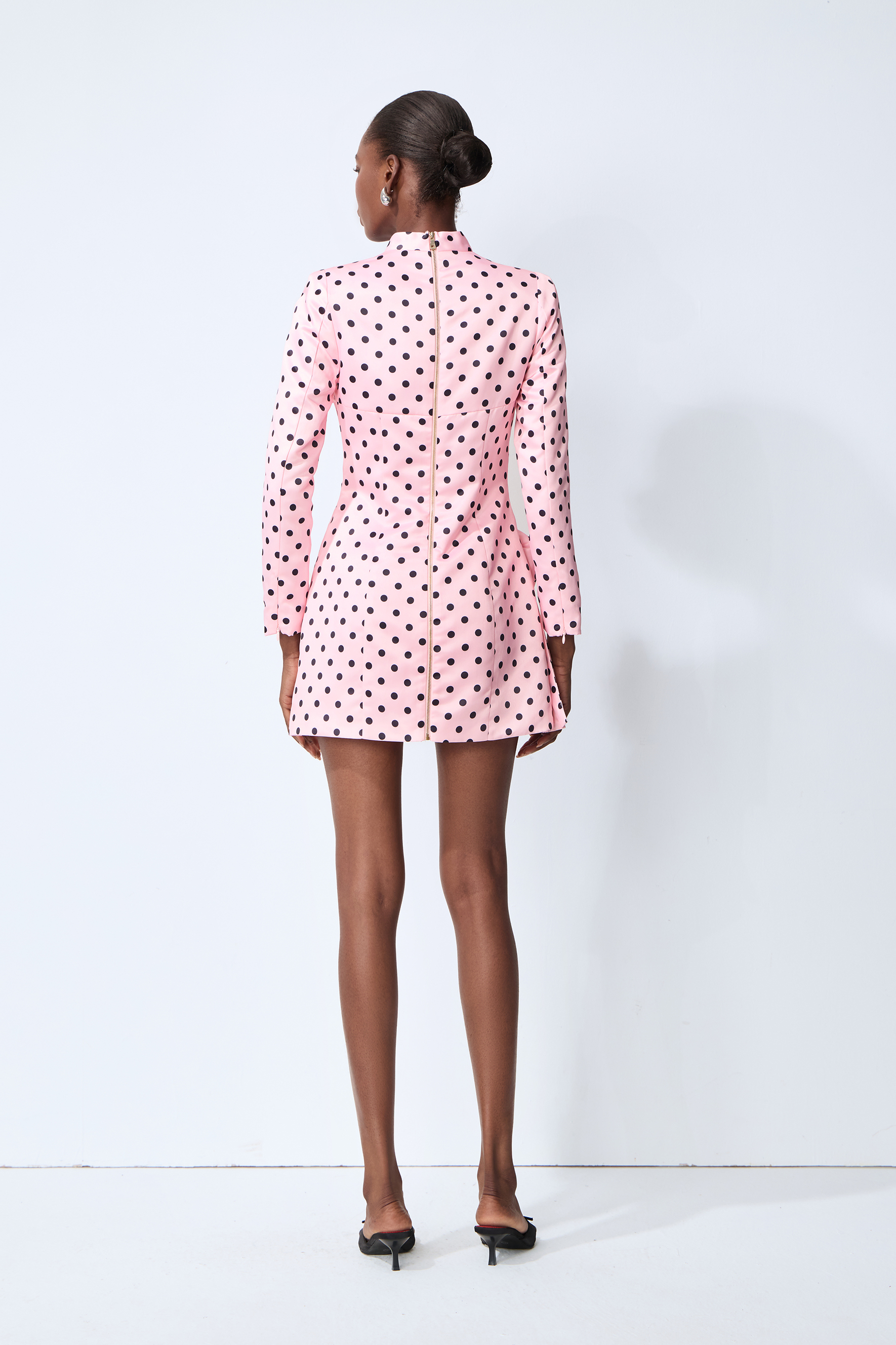 Kristin Polka Dots Sweetheart Mini Dress