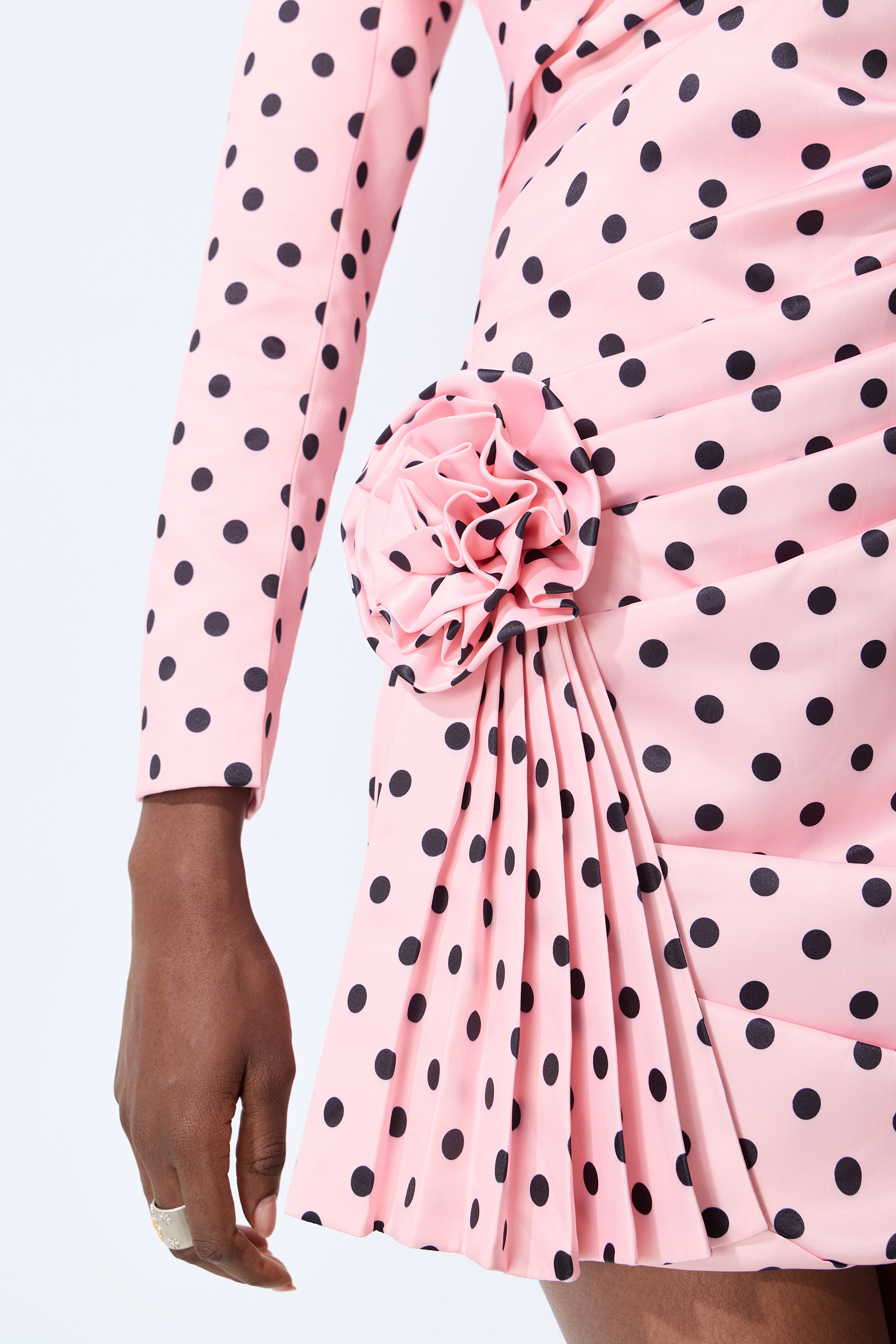 Kristin Polka Dots Sweetheart Mini Dress
