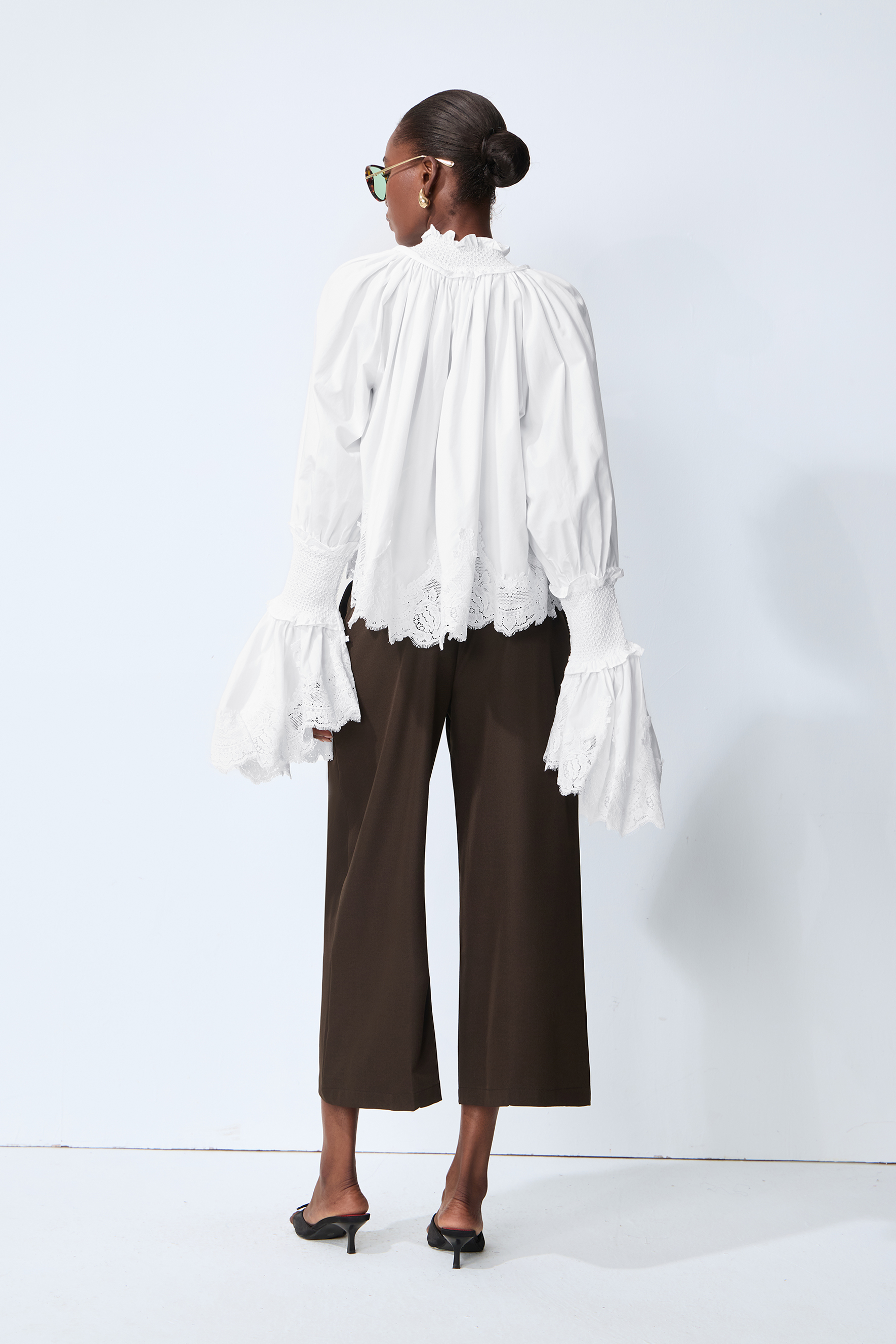 Simply Refined Brown High Waist Gold Button Pants