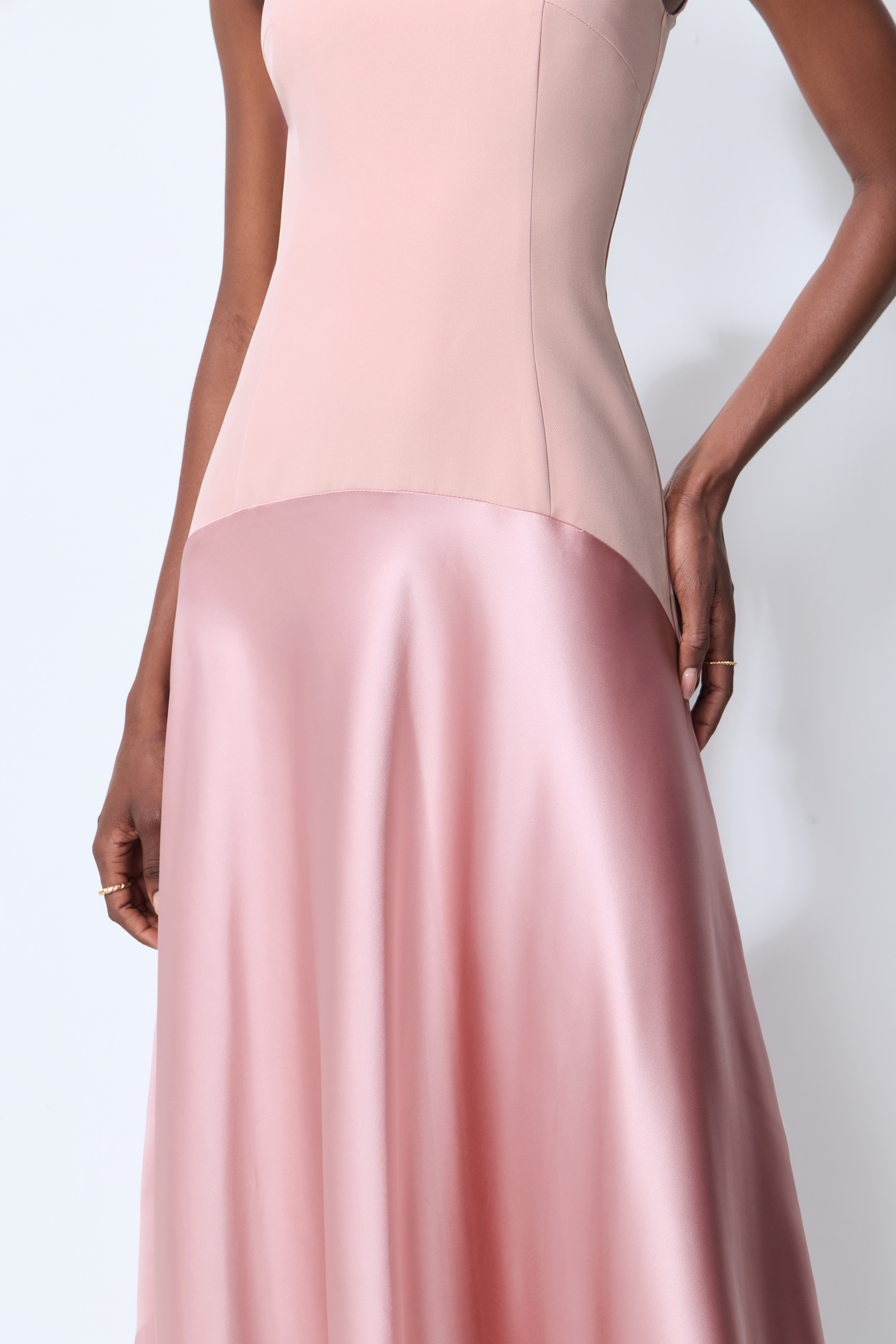 Love This Feeling Pink Square Neck Sleeveless Satin Maxi Dress