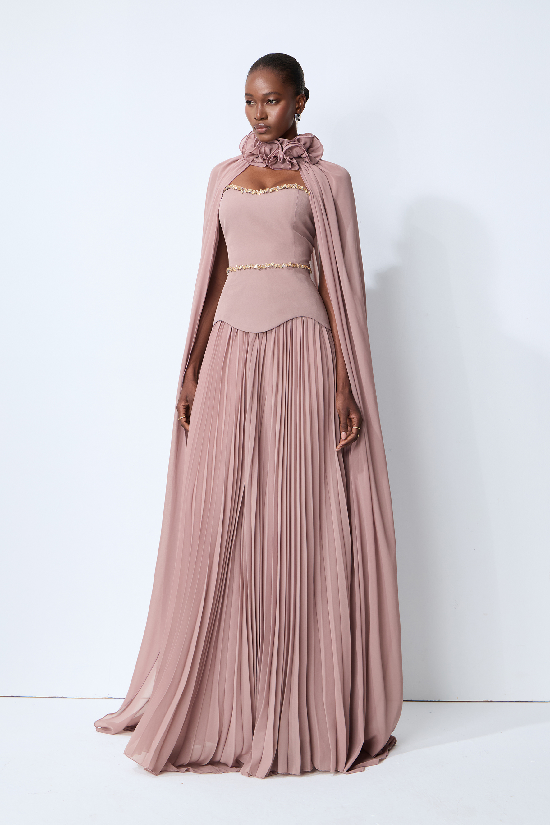 Evening Muse Purple Crystal Embellished Three-Piece Set