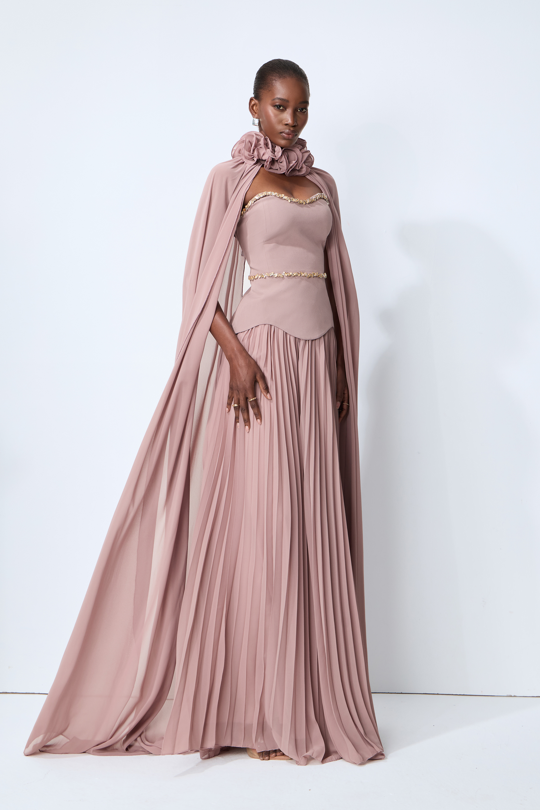 Evening Muse Purple Crystal Embellished Three-Piece Set