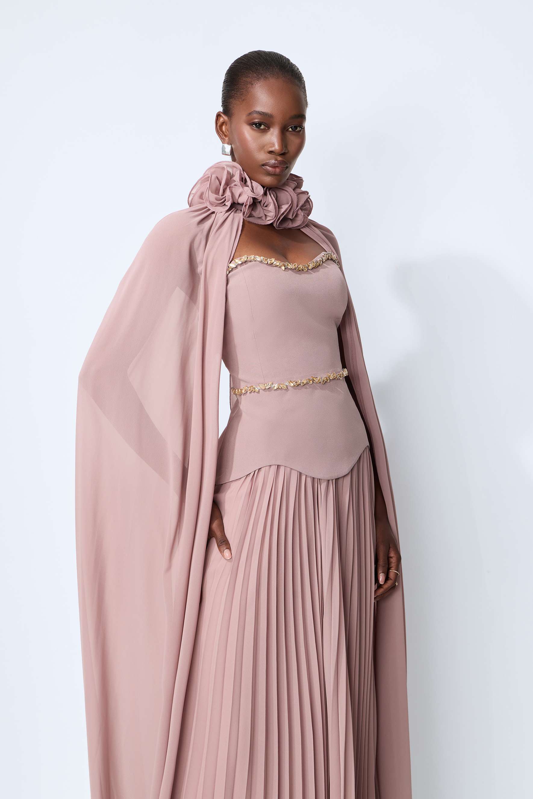 Evening Muse Purple Crystal Embellished Three-Piece Set – sunfere