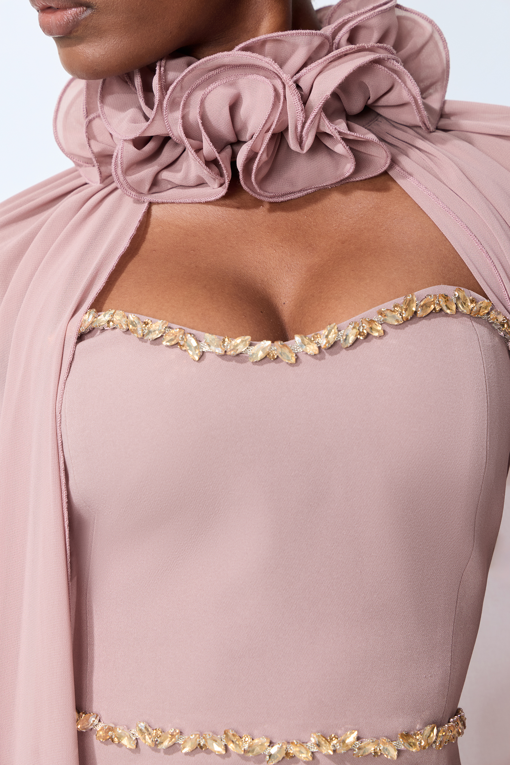 Evening Muse Purple Crystal Embellished Three-Piece Set – sunfere