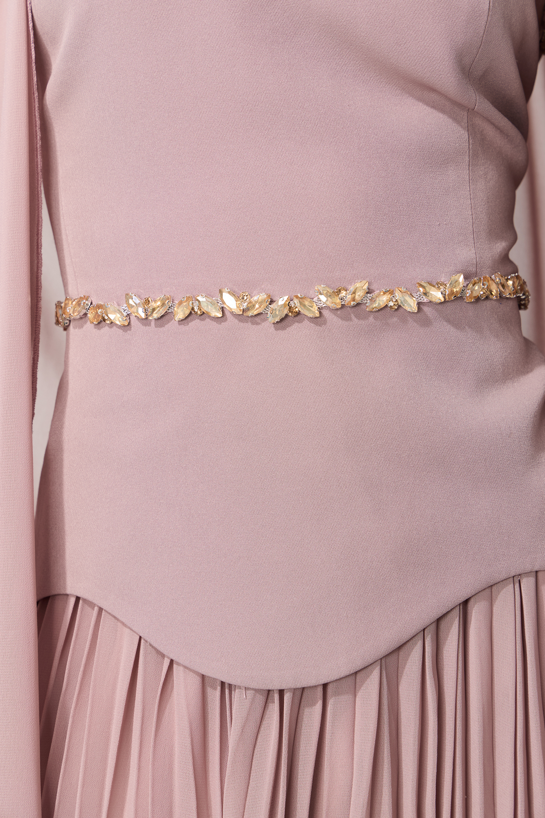 Evening Muse Purple Crystal Embellished Three-Piece Set