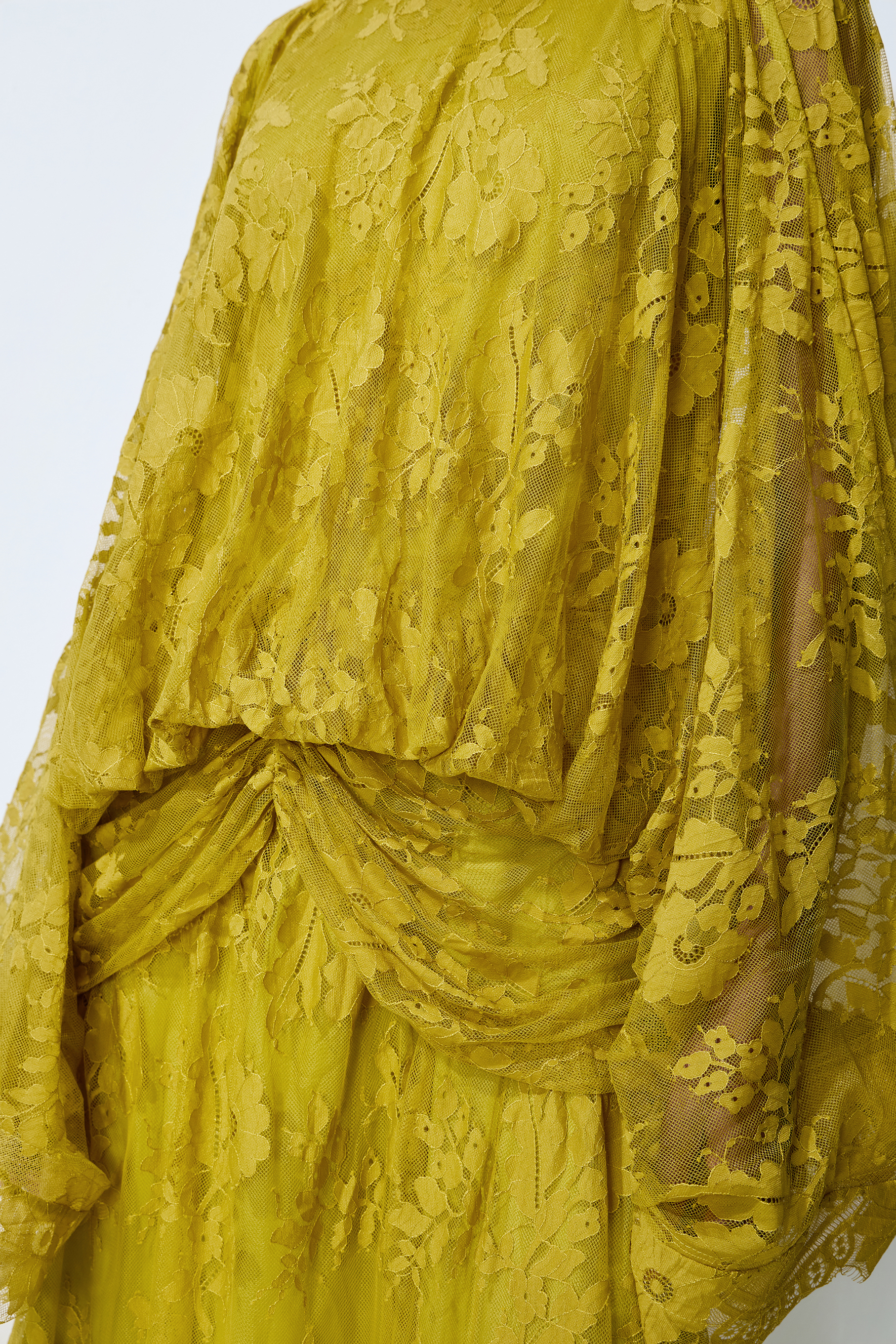 Whispered Feelings Yellow Bell Sleeve Floral Lace Maxi Dress