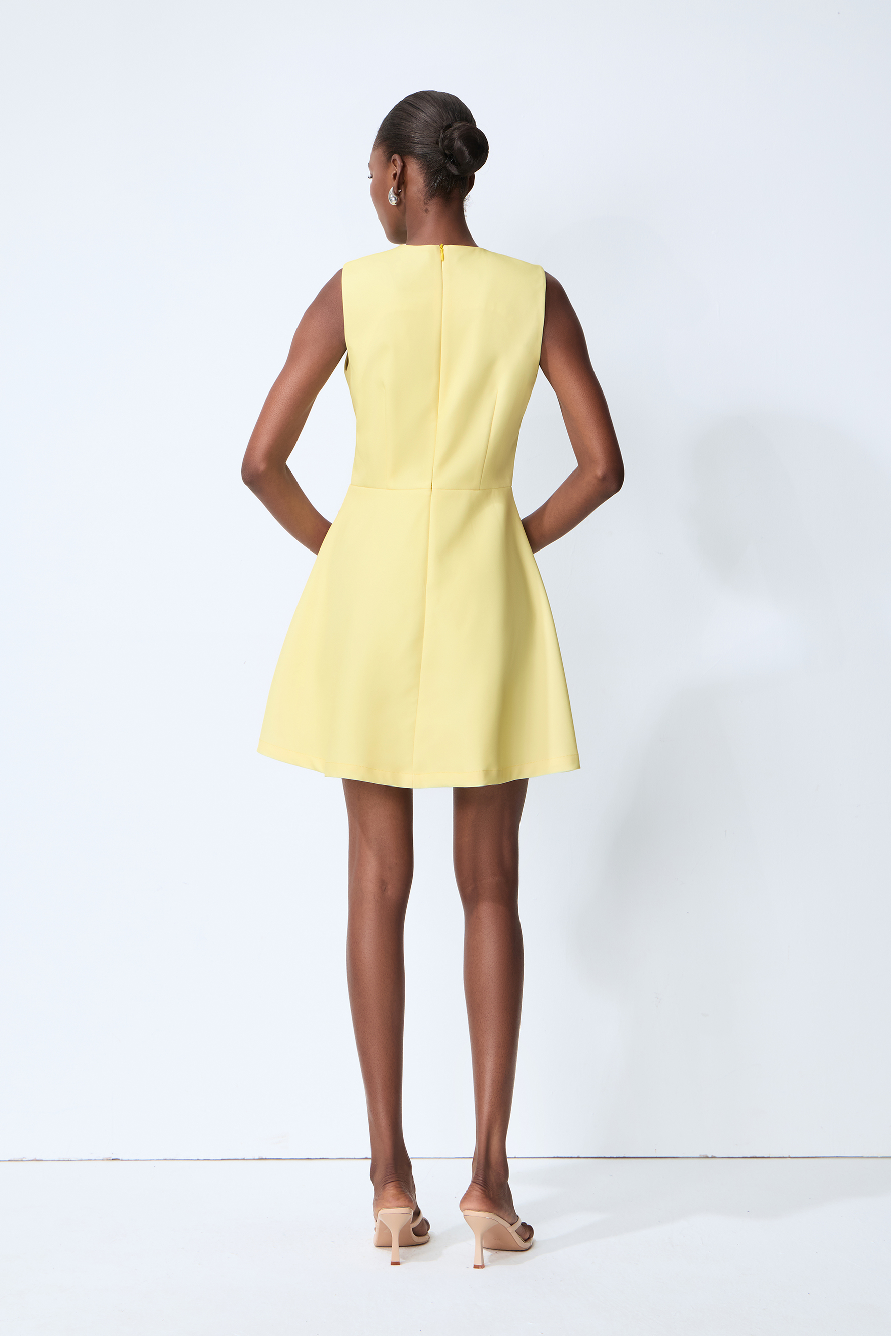 Sunny Darling Yellow Floral Print Sleeveless Mini Dress