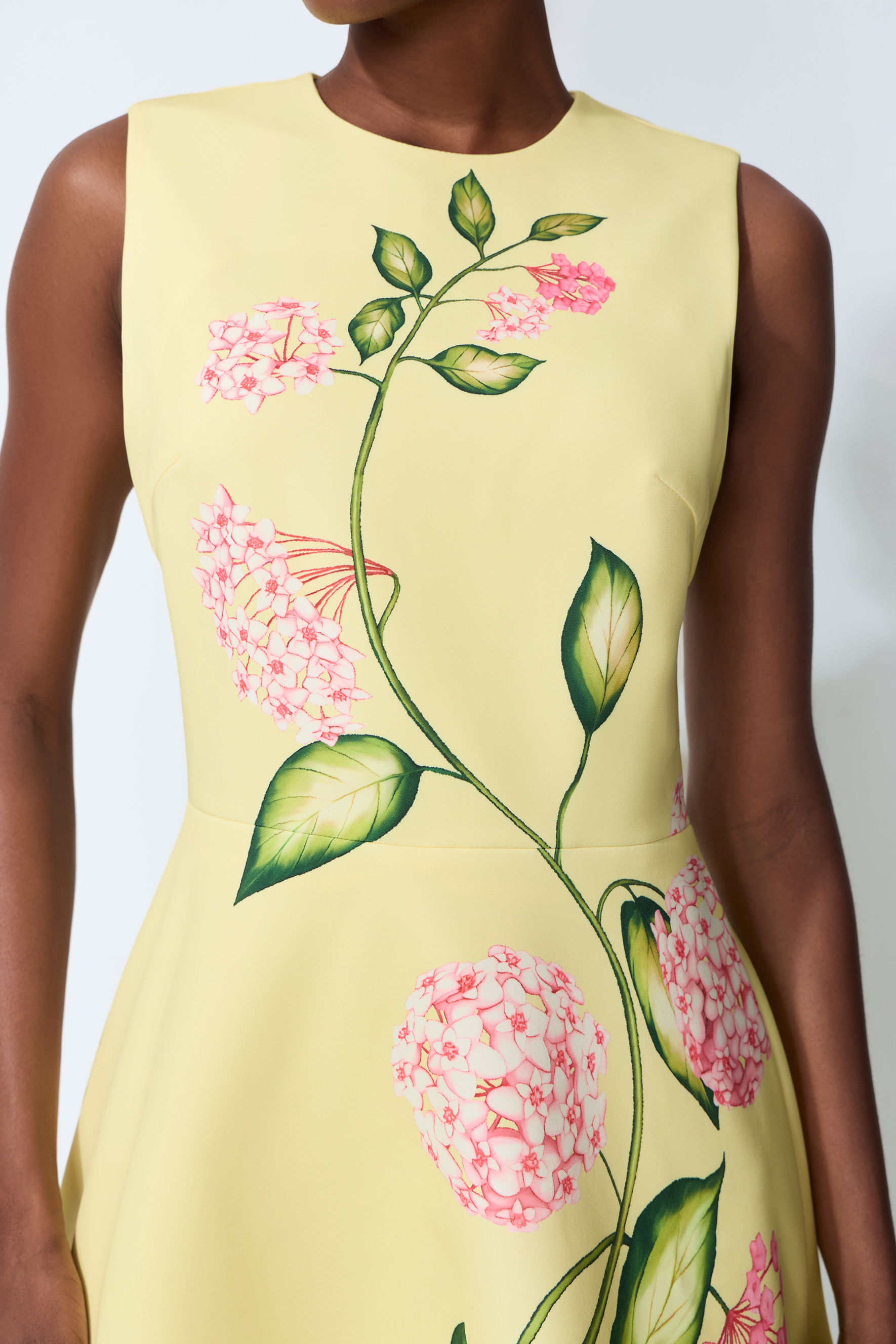 Sunny Darling Yellow Floral Print Sleeveless Mini Dress