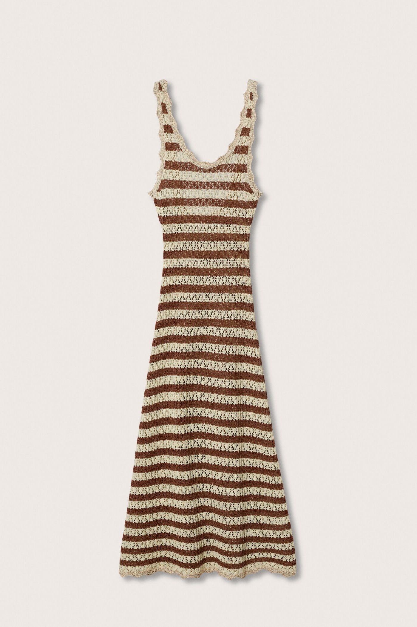 Cecilia Striped Open Back Crochet Maxi Dress