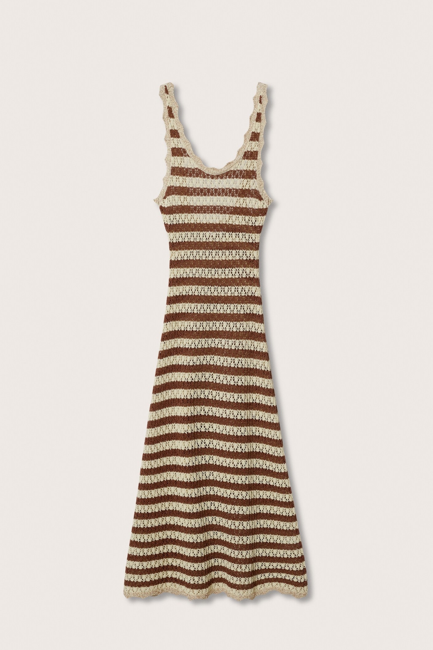 Cecilia Striped Open Back Crochet Maxi Dress