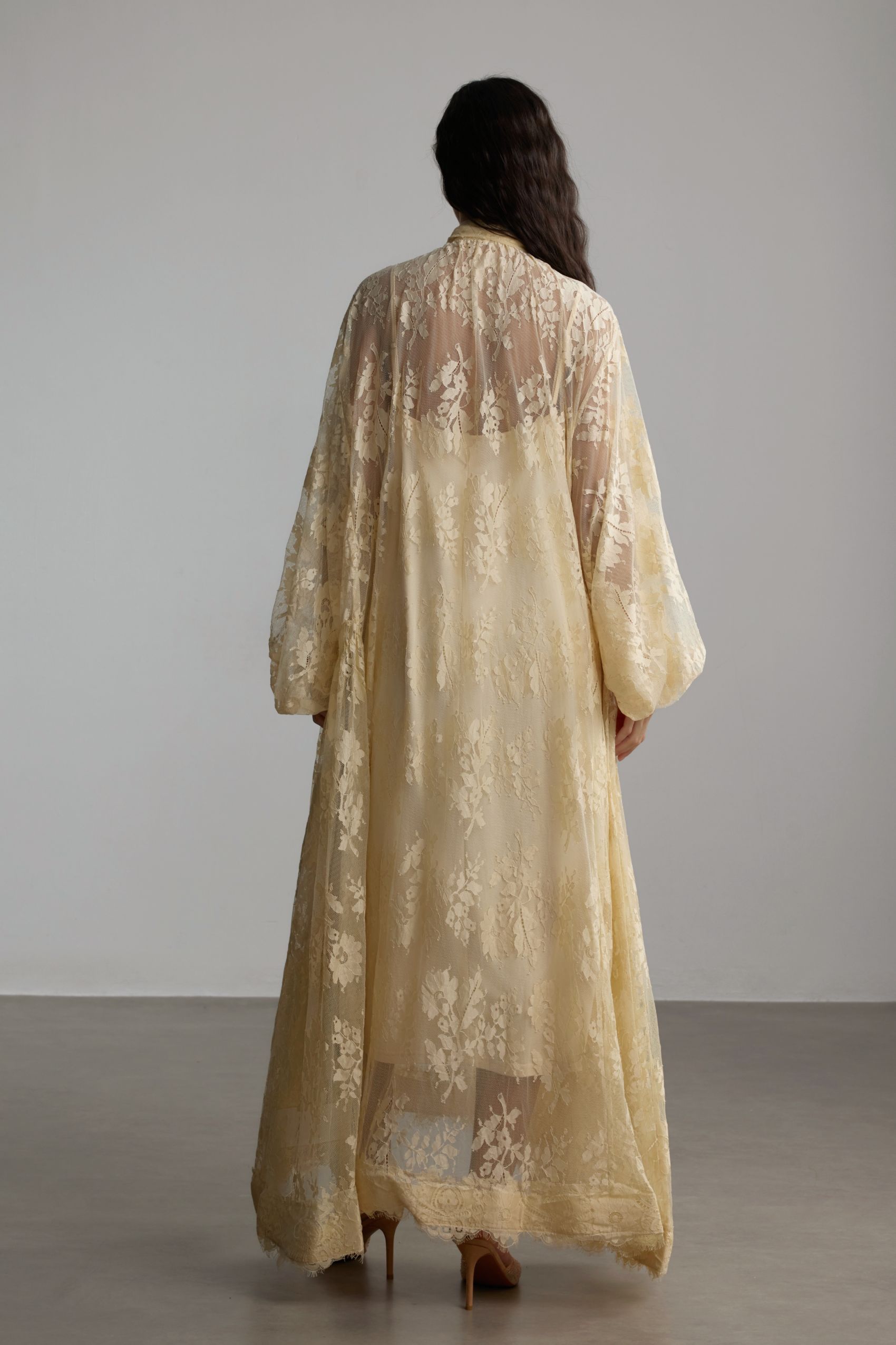 Catharine Floral Lace Sheer Maxi Dress - Autumn Wedding Guest