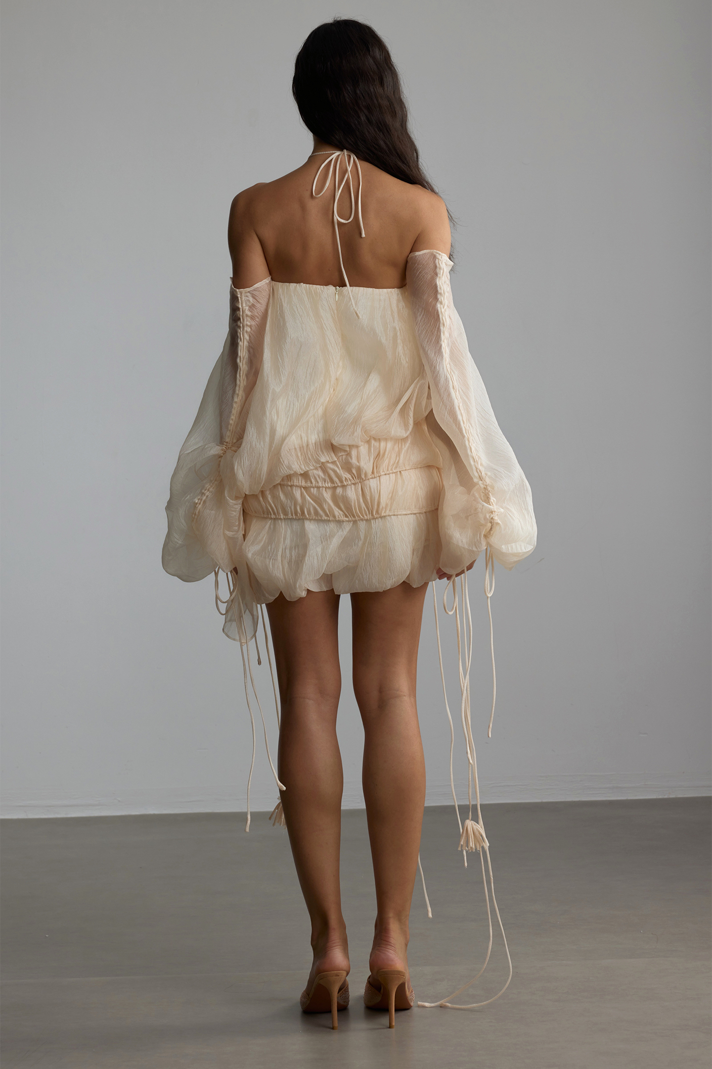 Luna Halter Neck Layered Mini Dress