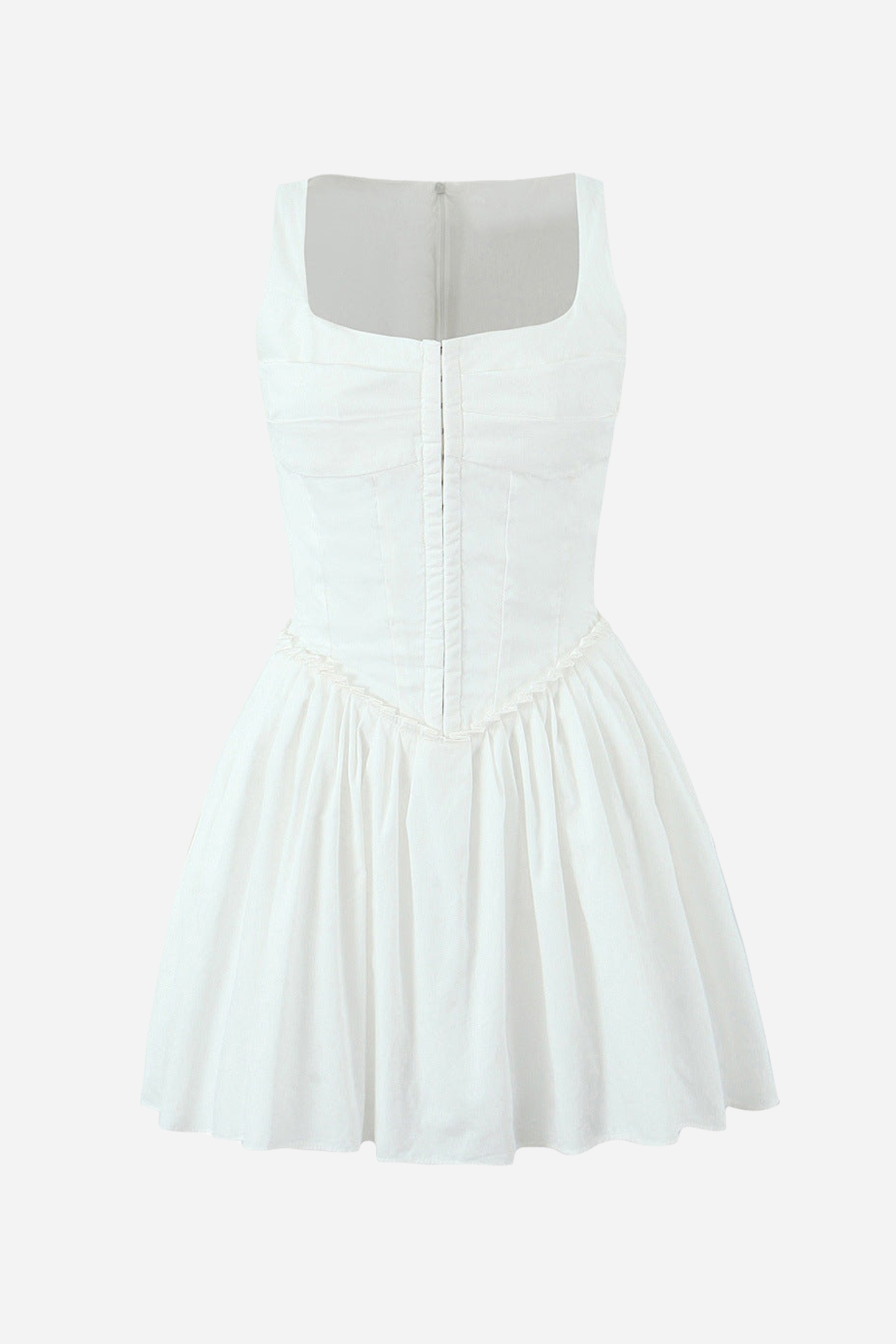 Sleeveless Bustier Pleated Mini Dress