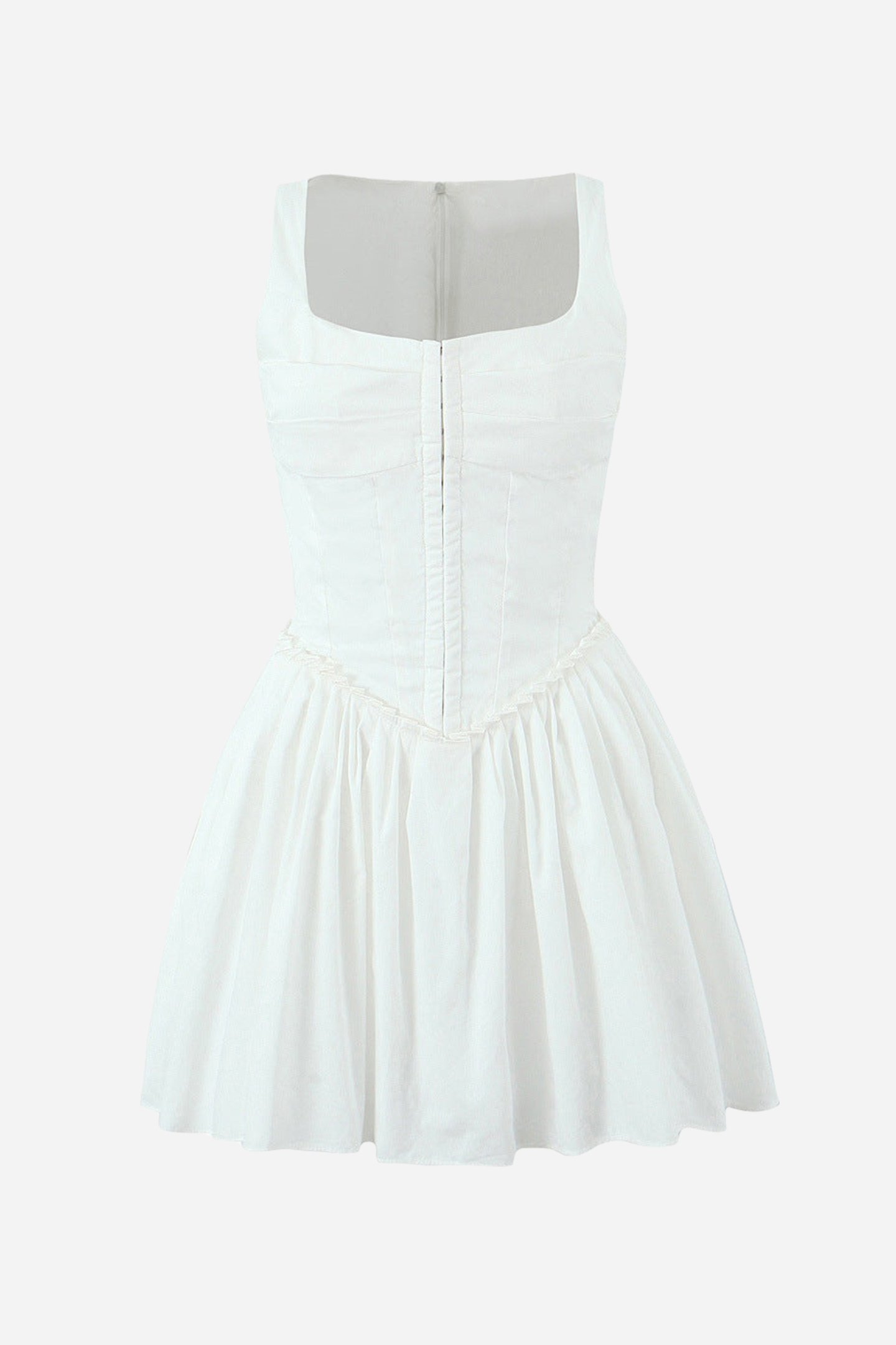 Sleeveless Bustier Pleated Mini Dress