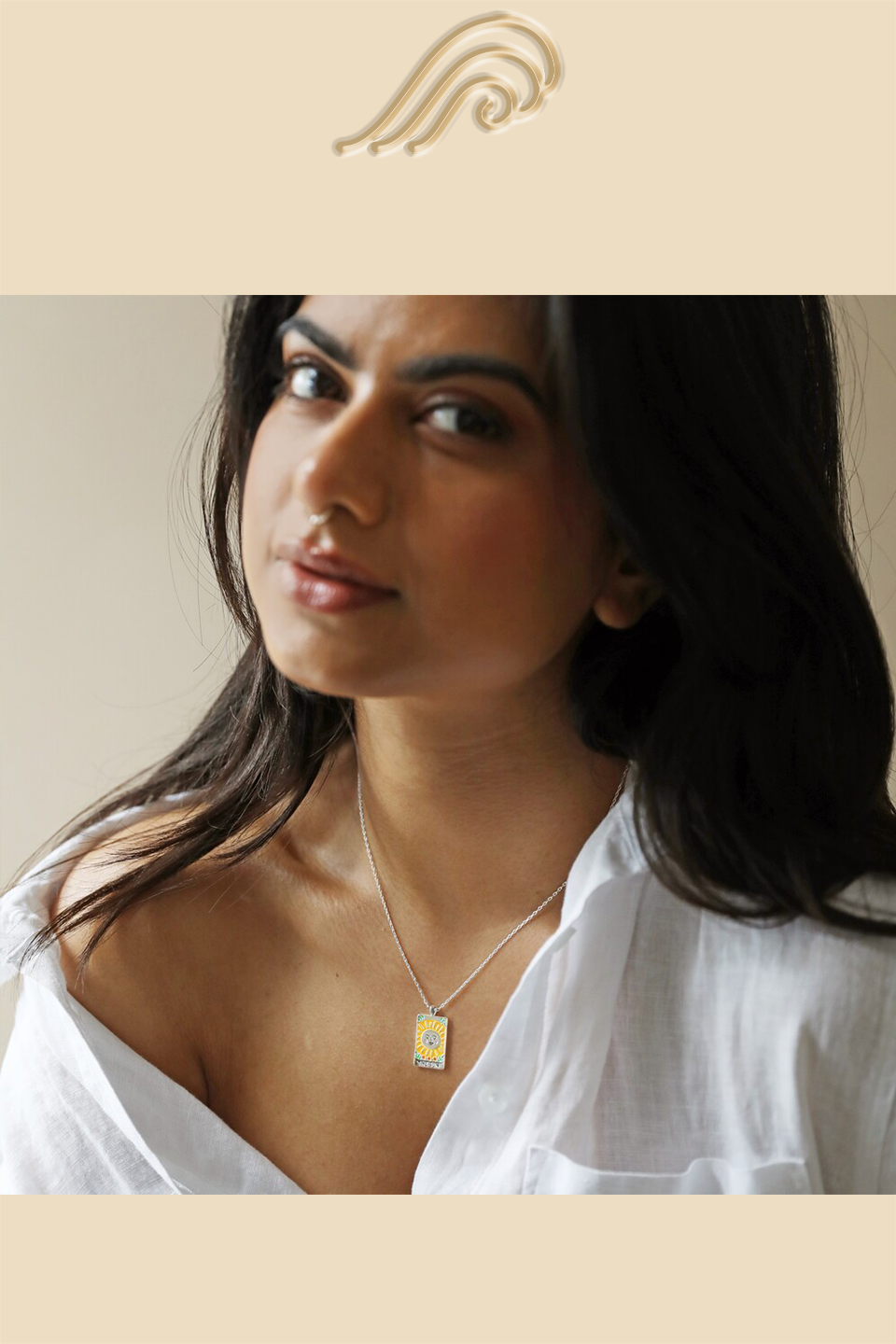Color Dripping Tarot Cards Square Pendant Necklace