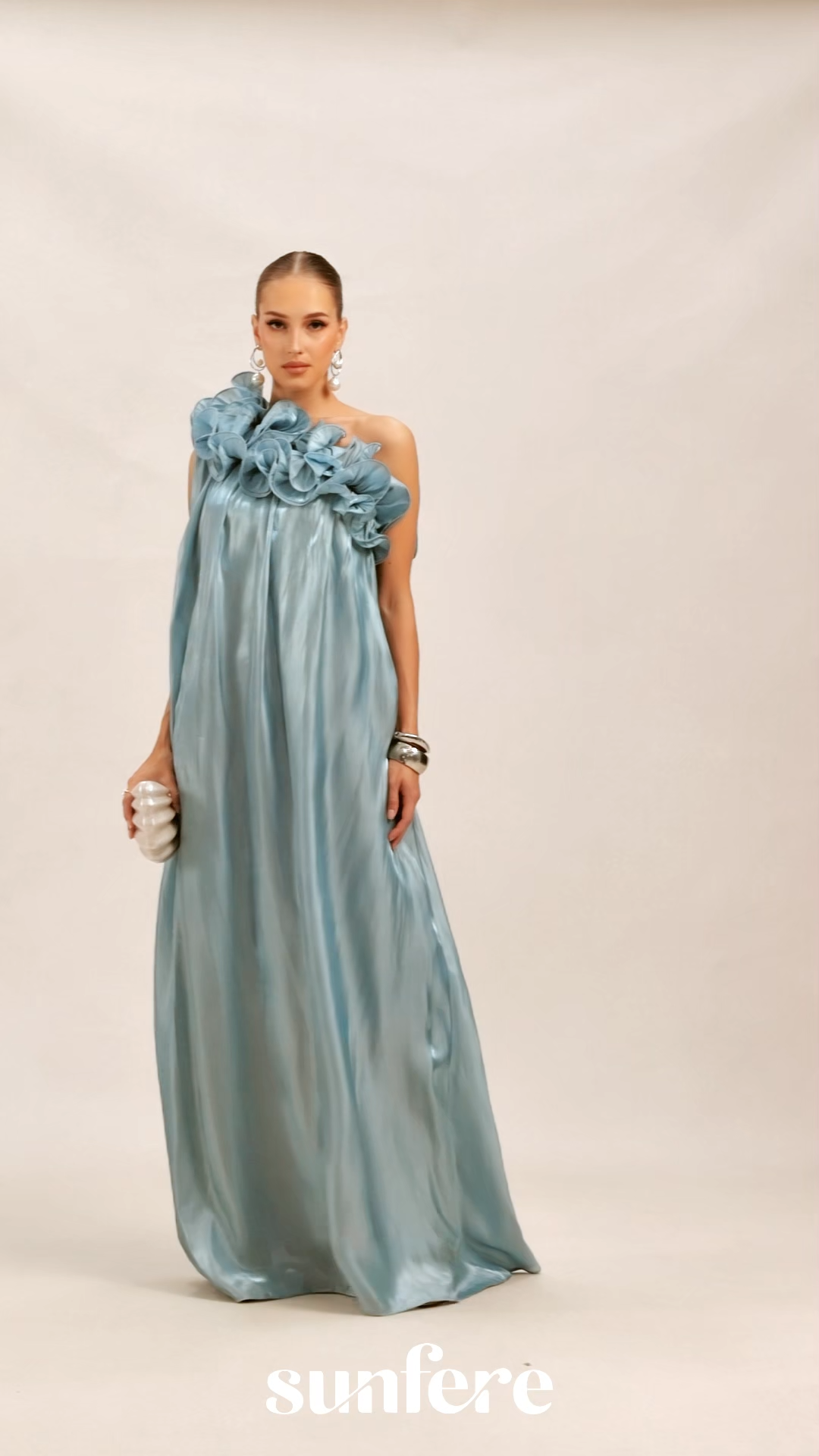 Gloria One-shoulder Ruffle Maxi Dress