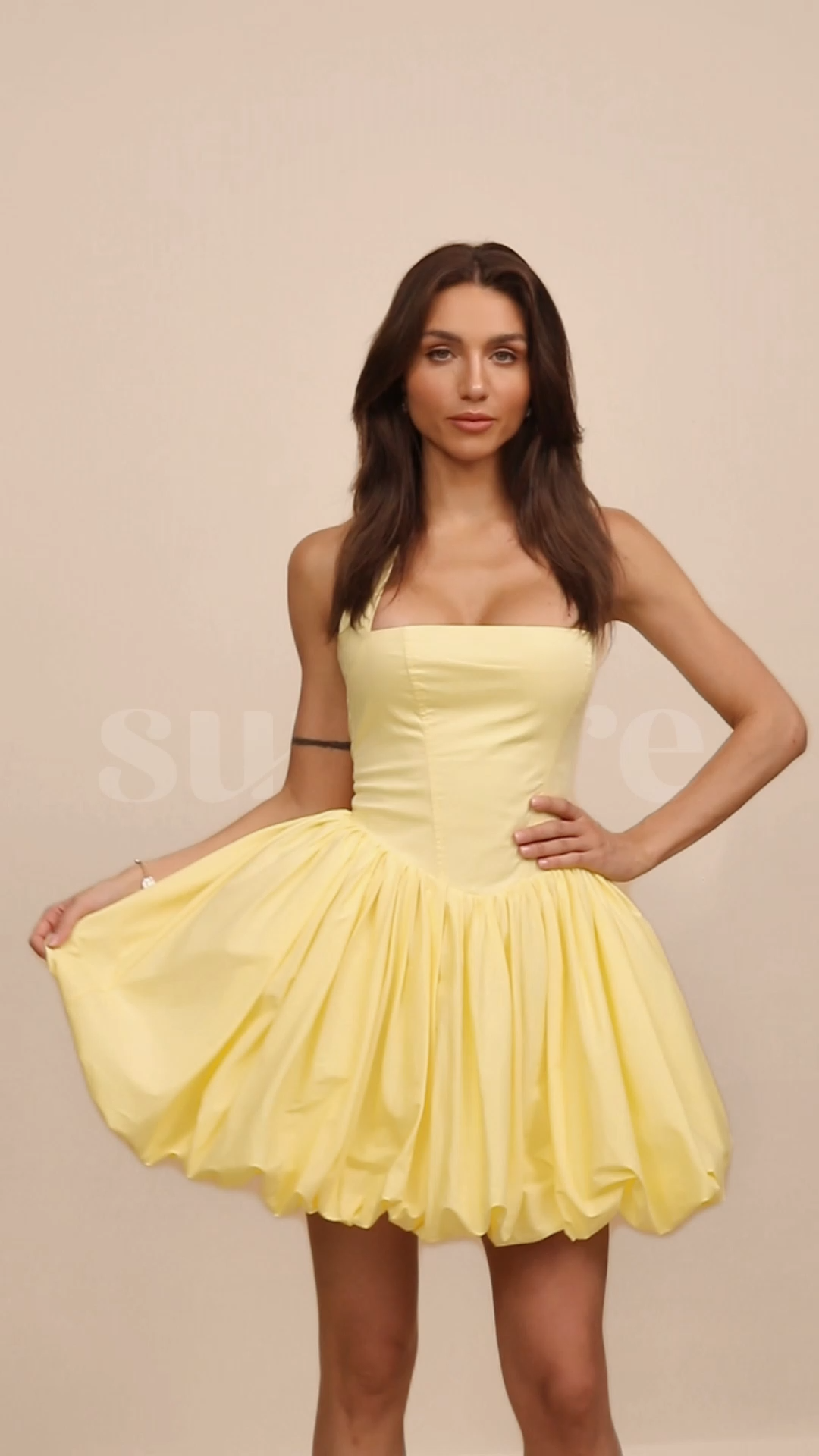 Frances Halter Neck Bubble Mini Dress