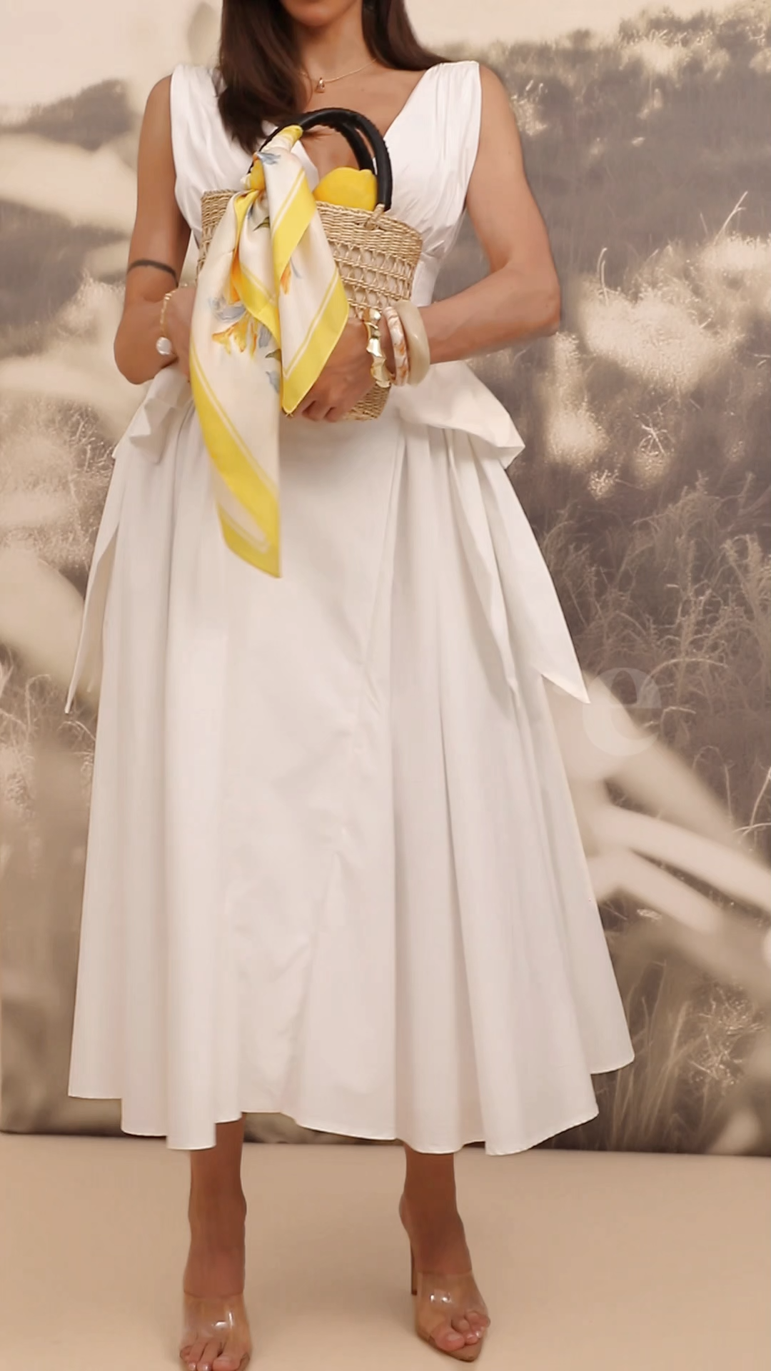 Lesley Corset Bodice Bow Detail Maxi Dress