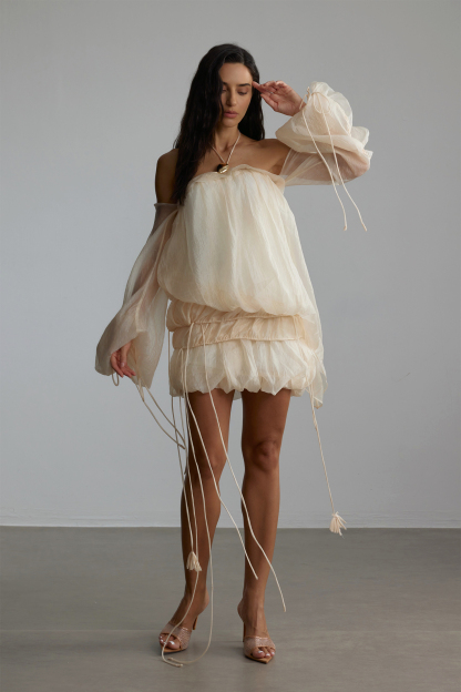 Luna Halter Neck Layered Mini Dress