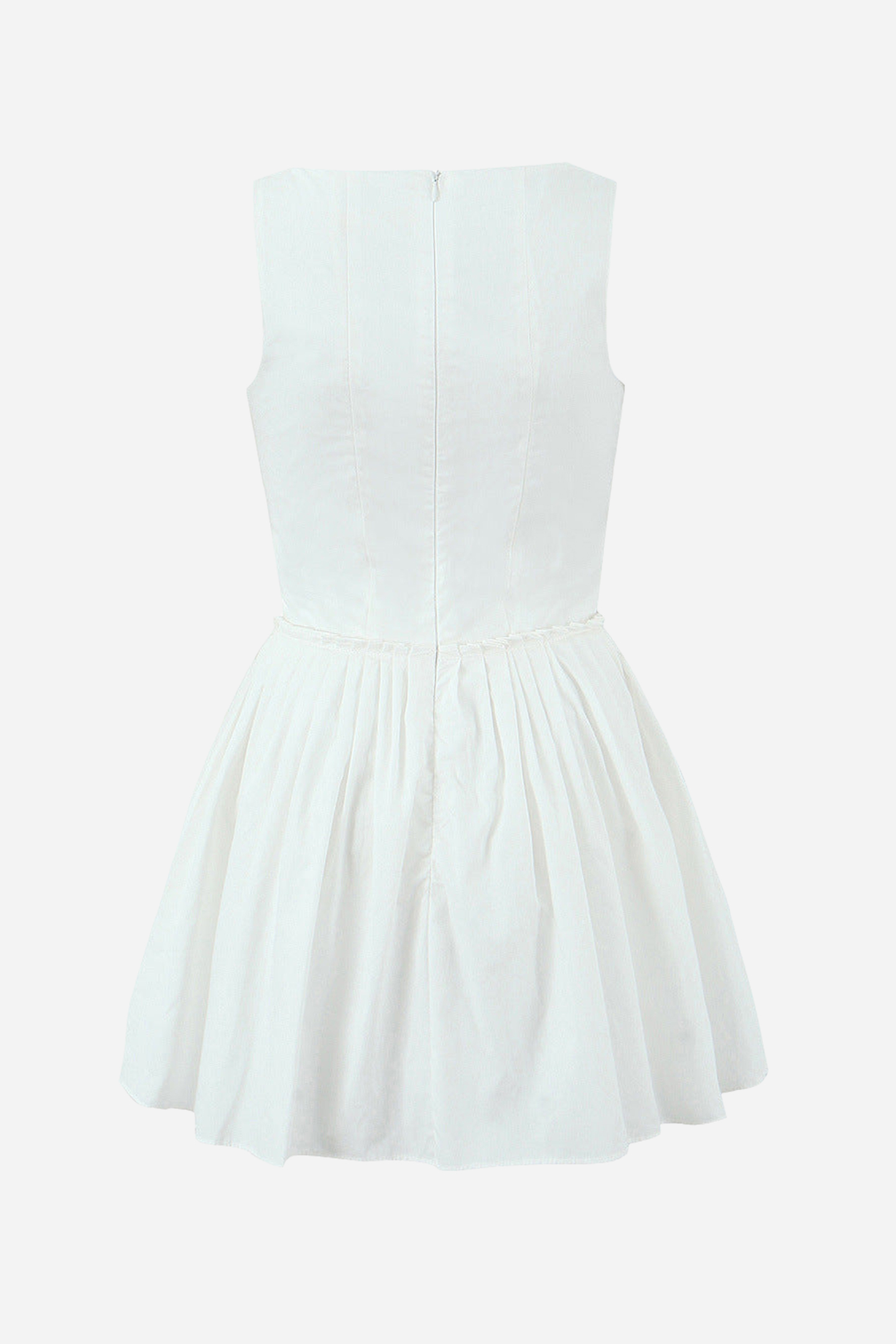 Sleeveless Bustier Pleated Mini Dress