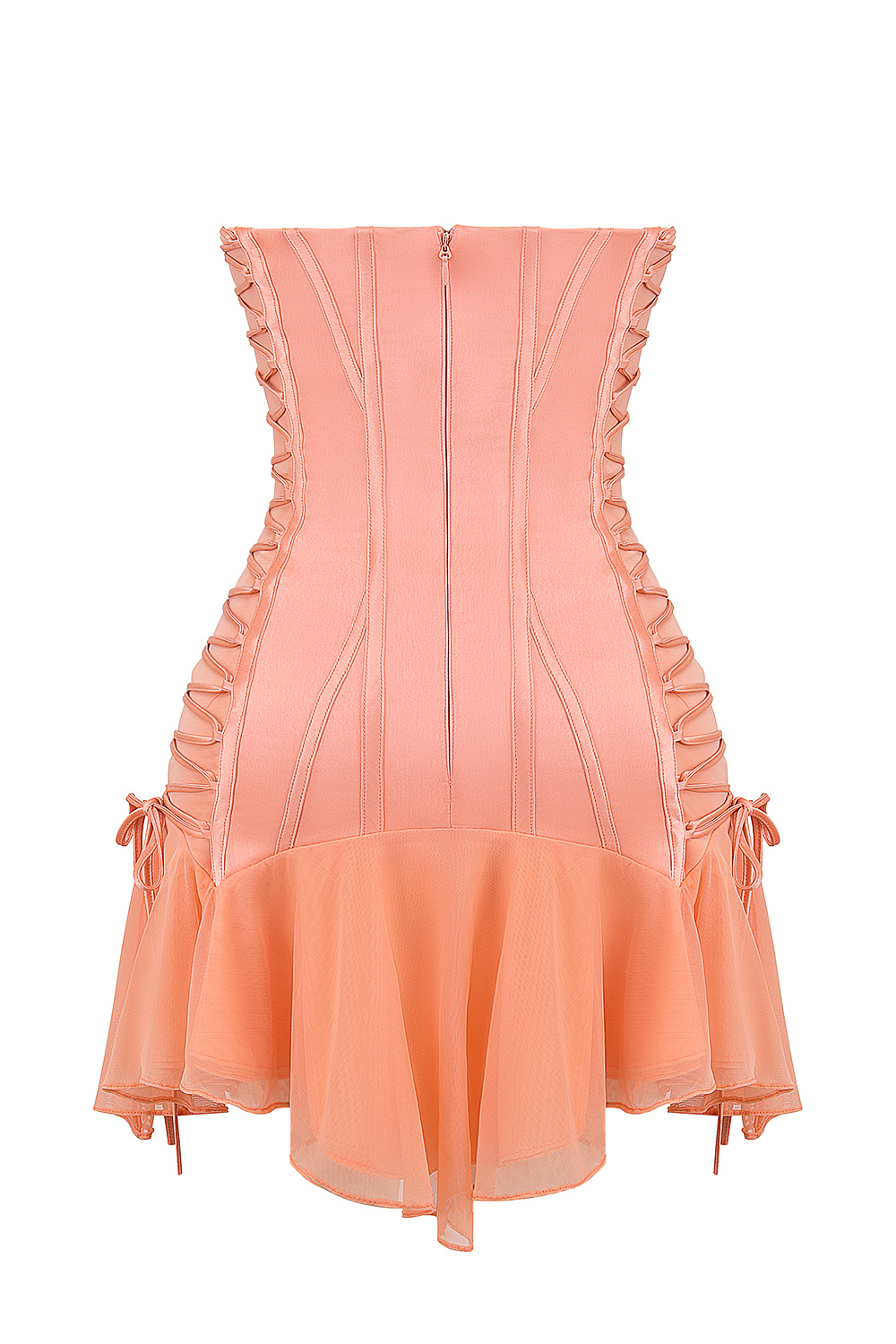 Cornelia Strapless Lace Up Mini Dress